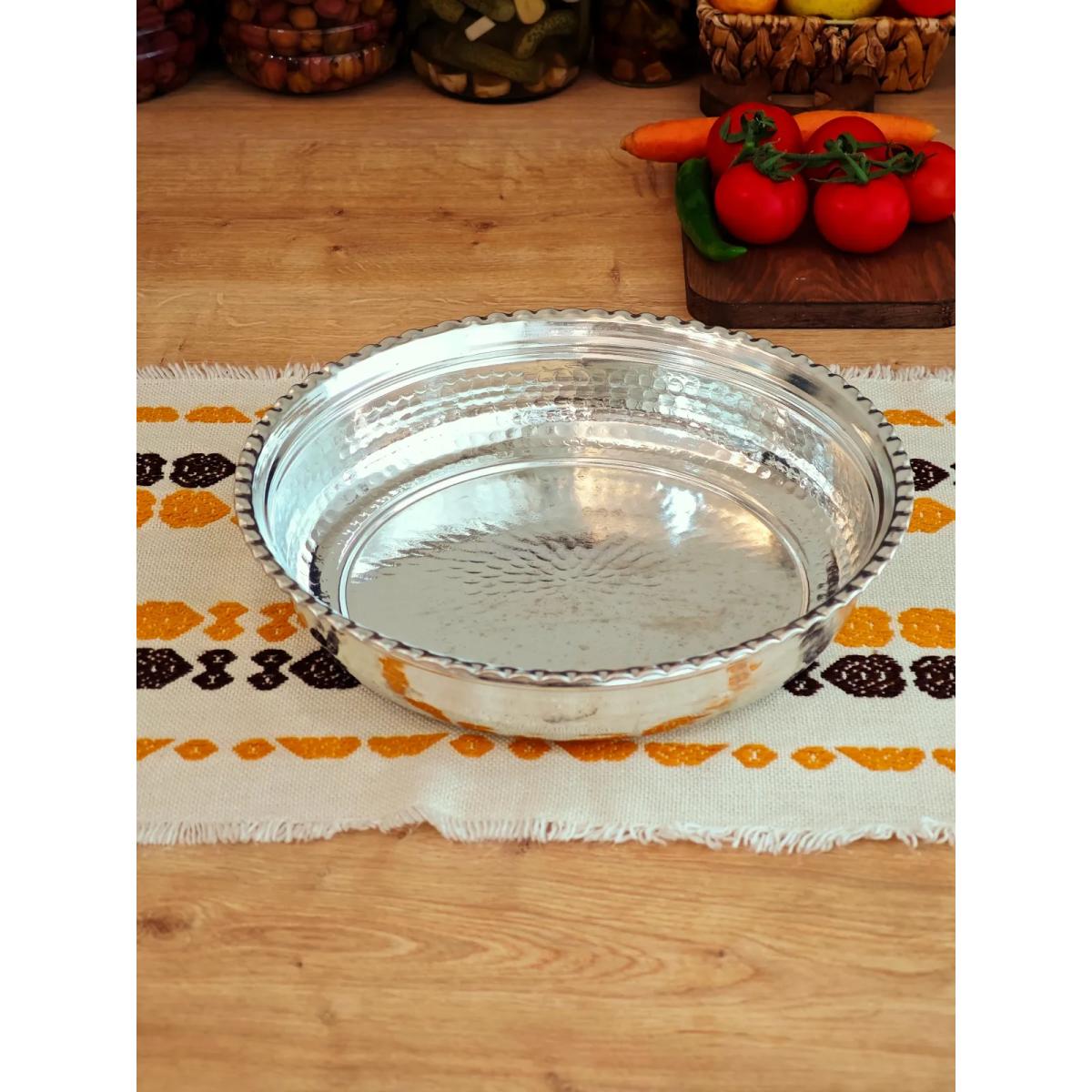 Bakır Kalaylı Derin Fırın Tepsi 30 cm - Görsel 4