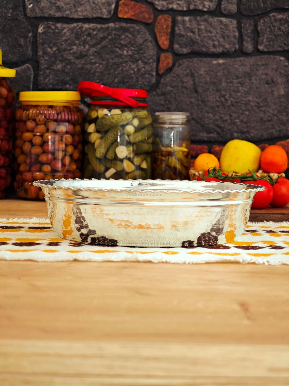 Bakır Kalaylı Derin Fırın Tepsi 24 cm - Görsel 2