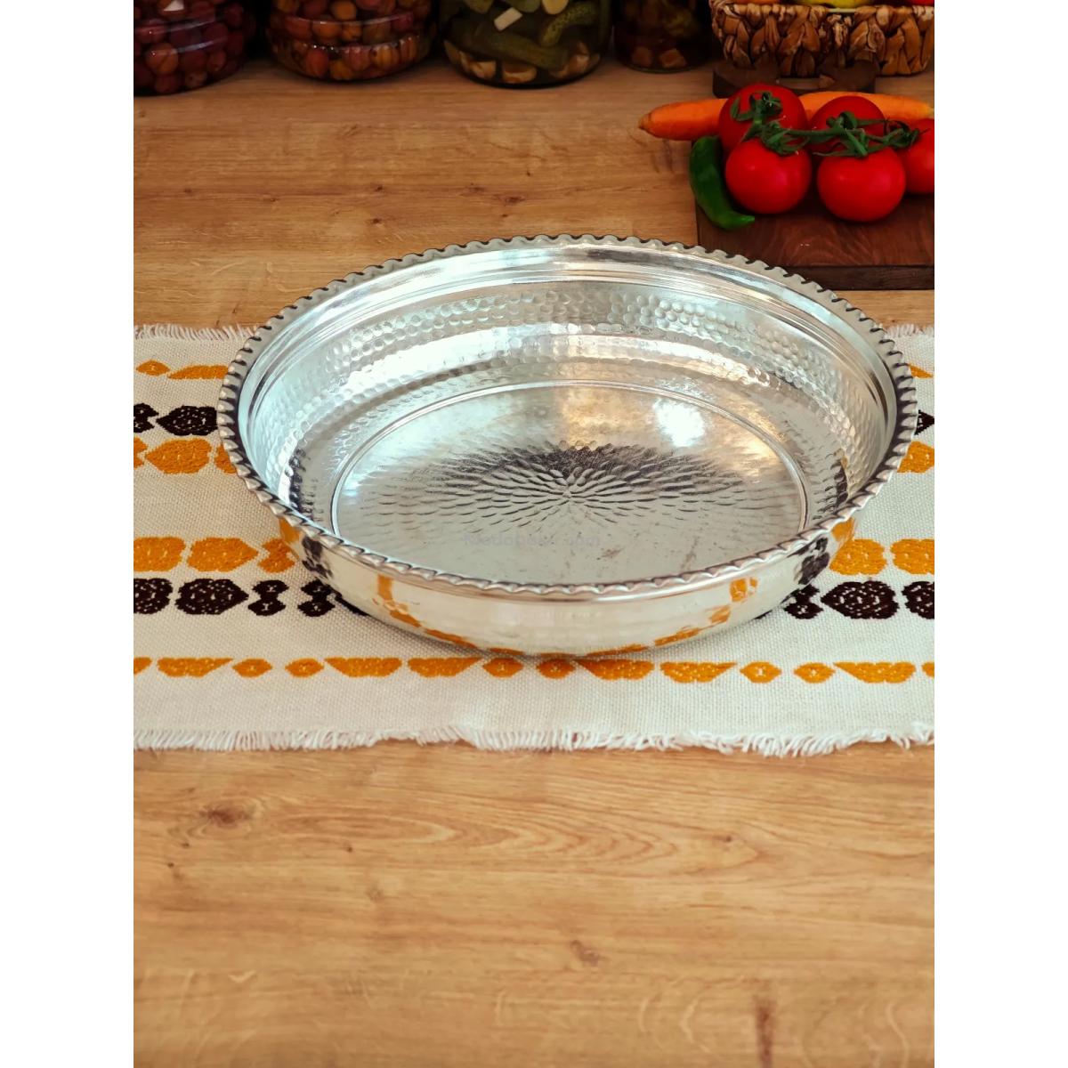 Bakır Kalaylı Derin Fırın Tepsi 27 cm - Görsel 2