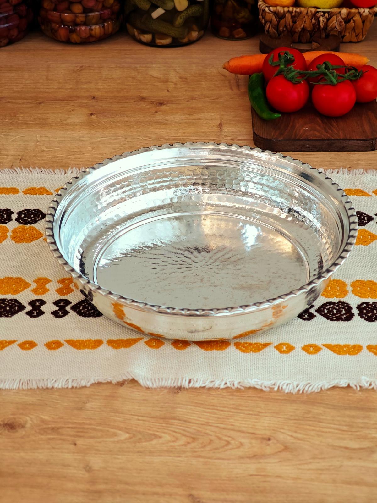 Bakır Kalaylı Derin Fırın Tepsi 32 cm - Görsel 5