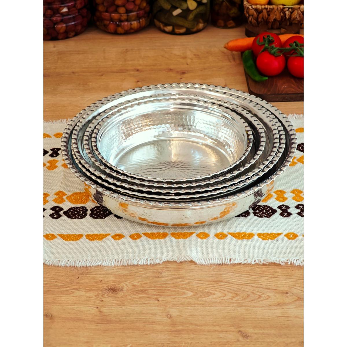 Bakır Kalaylı Derin Fırın Tepsi 35 cm - Görsel 5