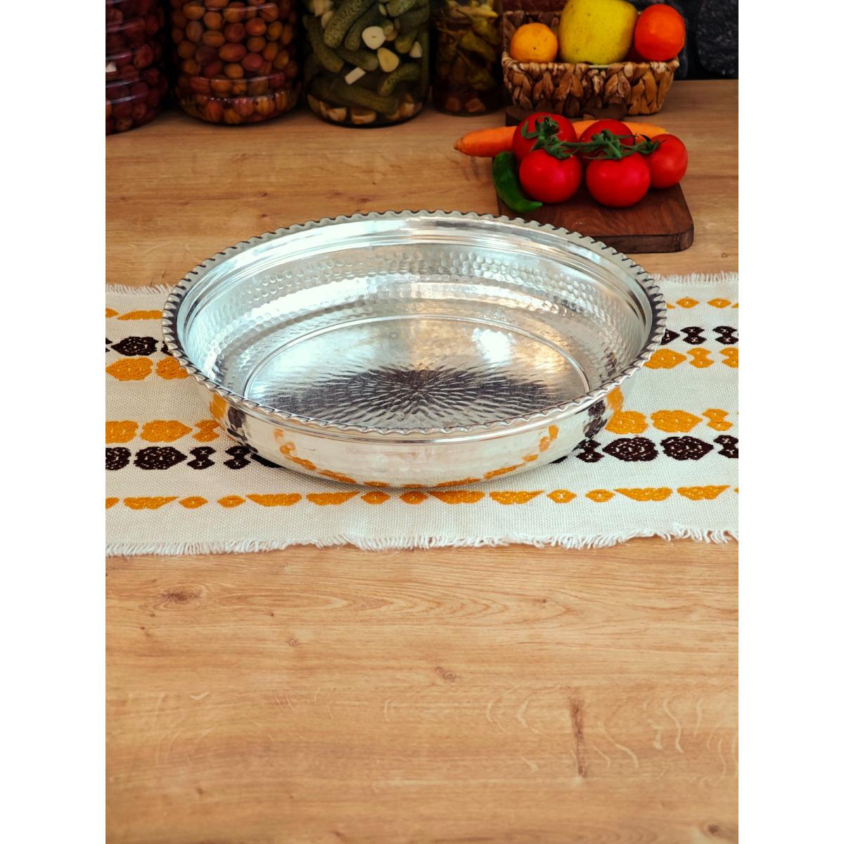 Bakır Kalaylı Derin Fırın Tepsi 35 cm - Görsel 6