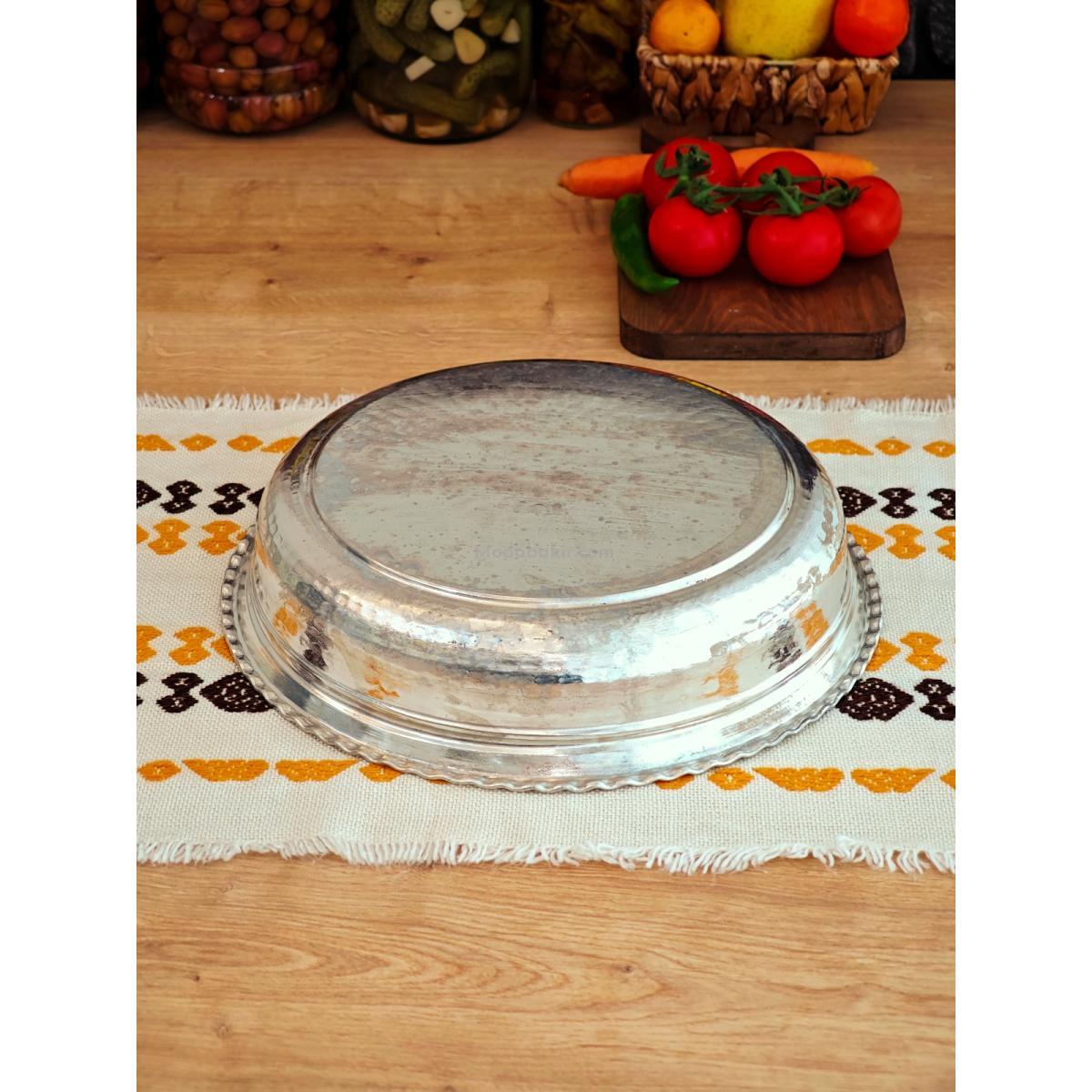 Bakır Kalaylı Derin Fırın Tepsi 37 cm - Görsel 2