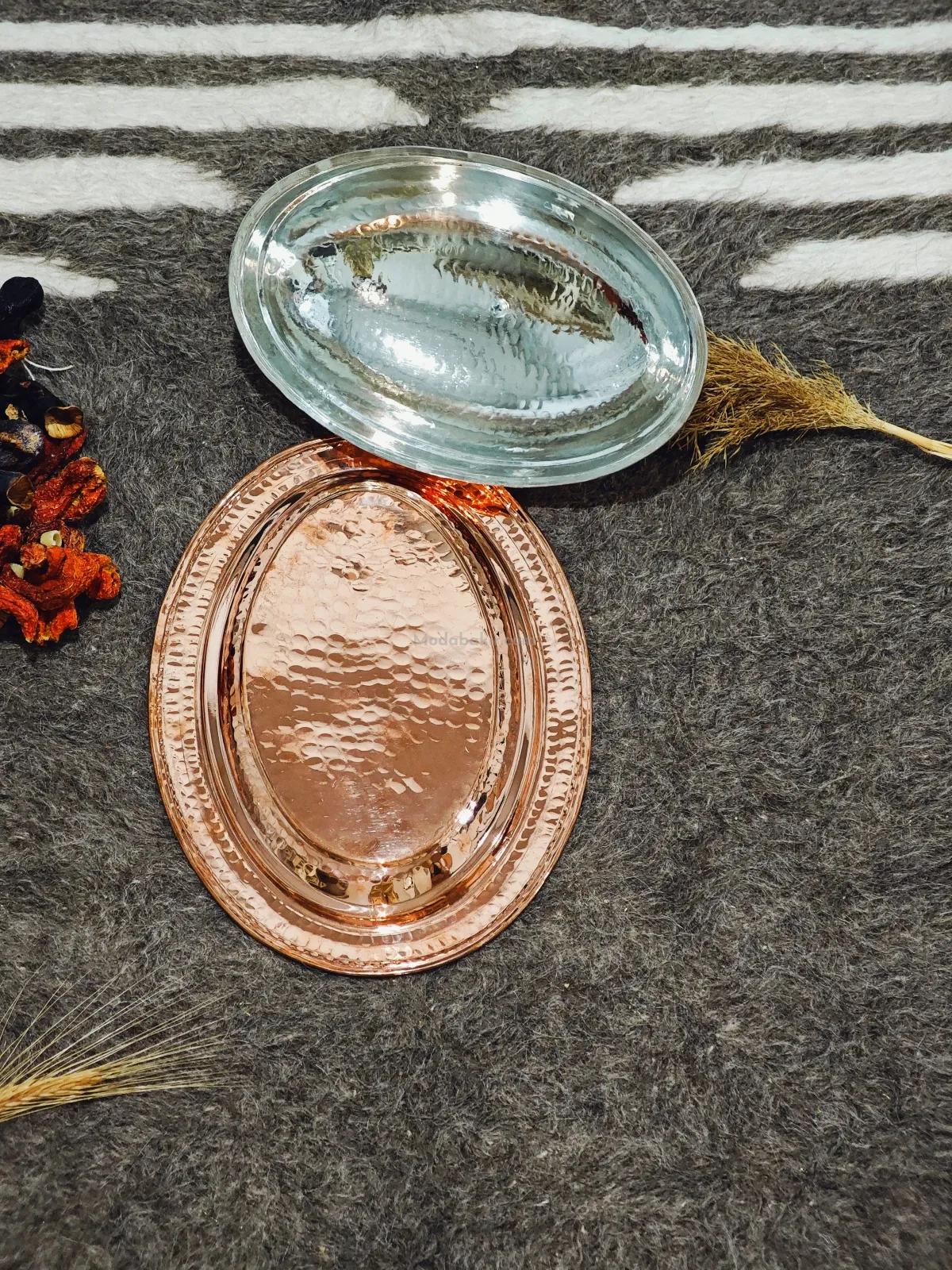 Bakır Kapaklı Kayık Sahan 30 Cm - Görsel 4