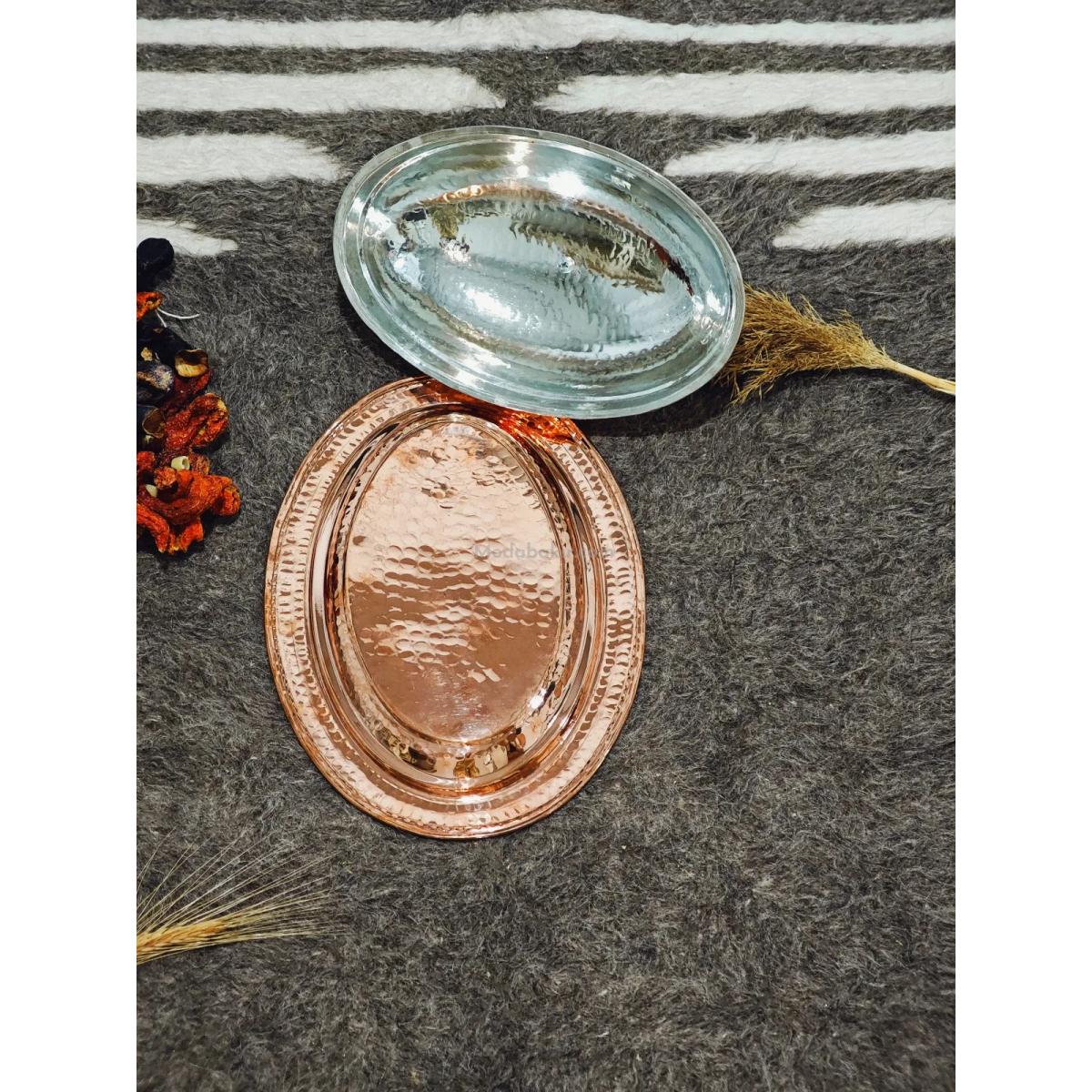 Bakır Kapaklı Kayık Sahan 30 Cm - Görsel 4