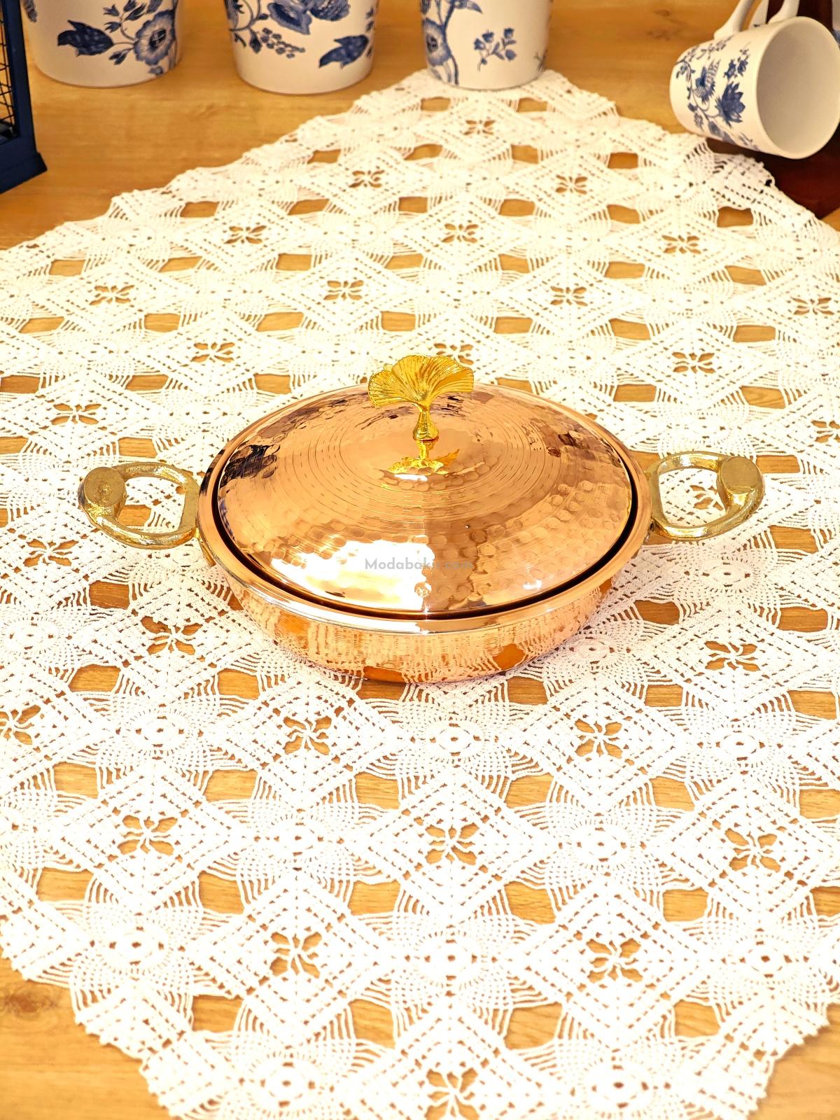 Bakır Kapaklı Sahan 14 cm - Görsel 5