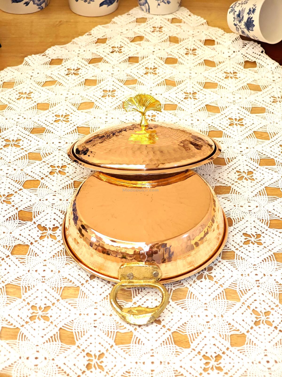 Bakır Kapaklı Sahan 16 cm - Görsel 5