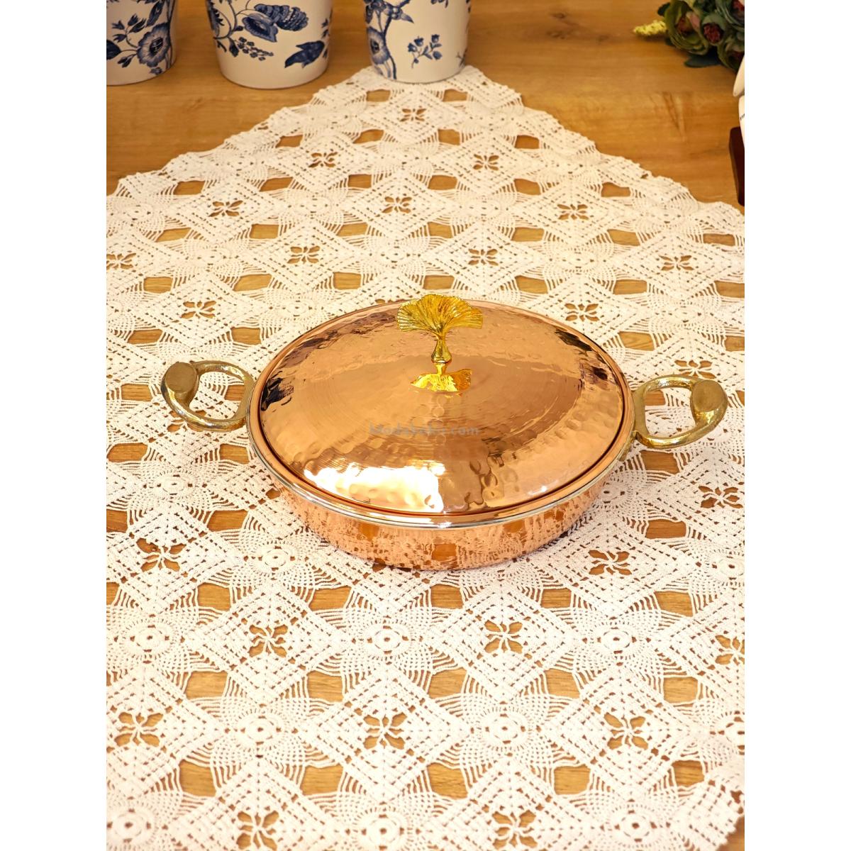 Bakır Kapaklı Sahan 18 cm - Görsel 3