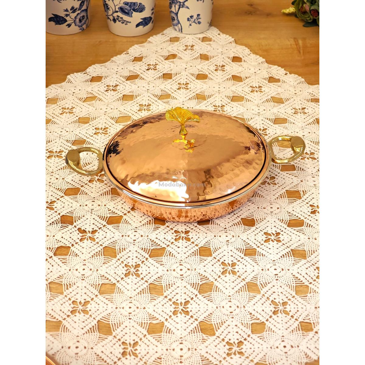 Bakır Kapaklı Sahan 18 cm - Görsel 4