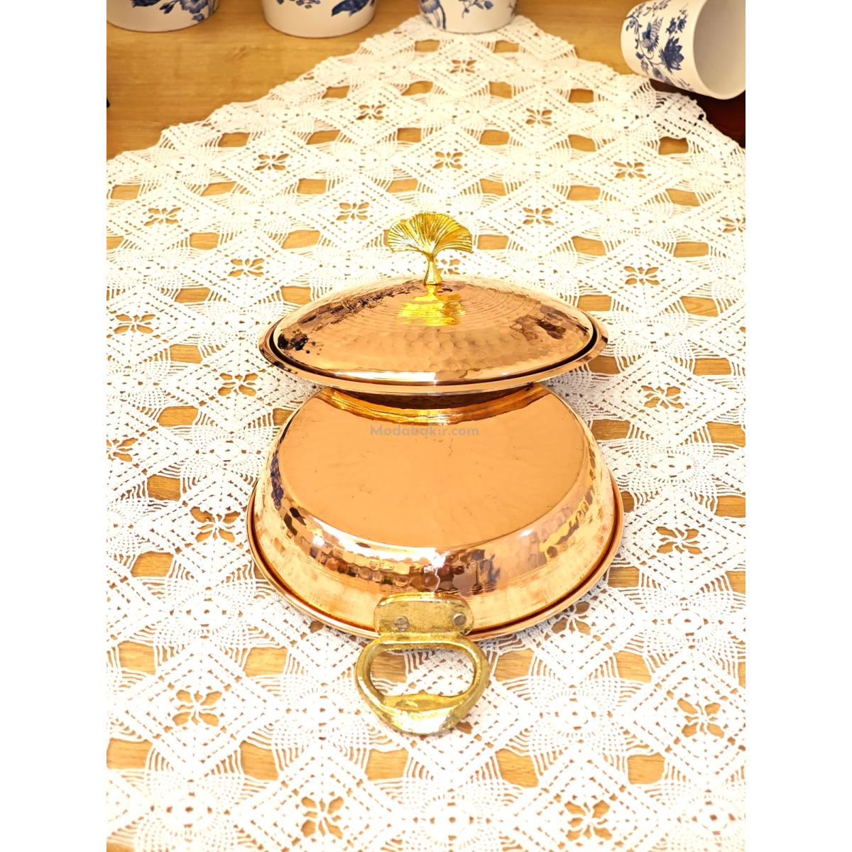 Bakır Kapaklı Sahan 18 cm - Görsel 5