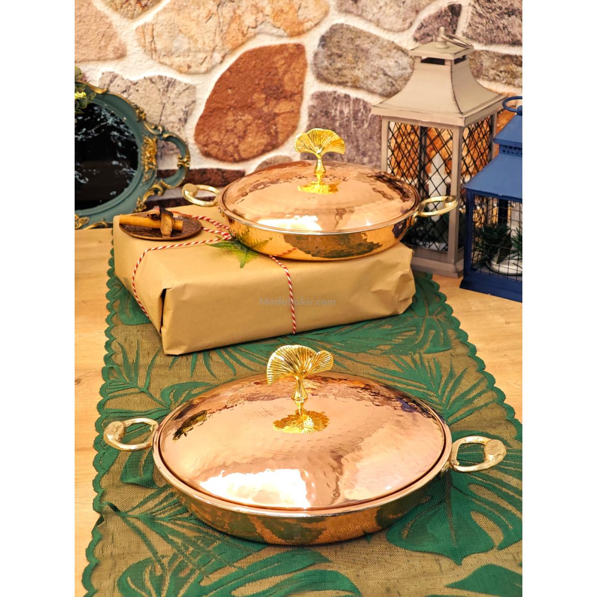 Bakır Kapaklı Sahan 22 cm - Görsel 3