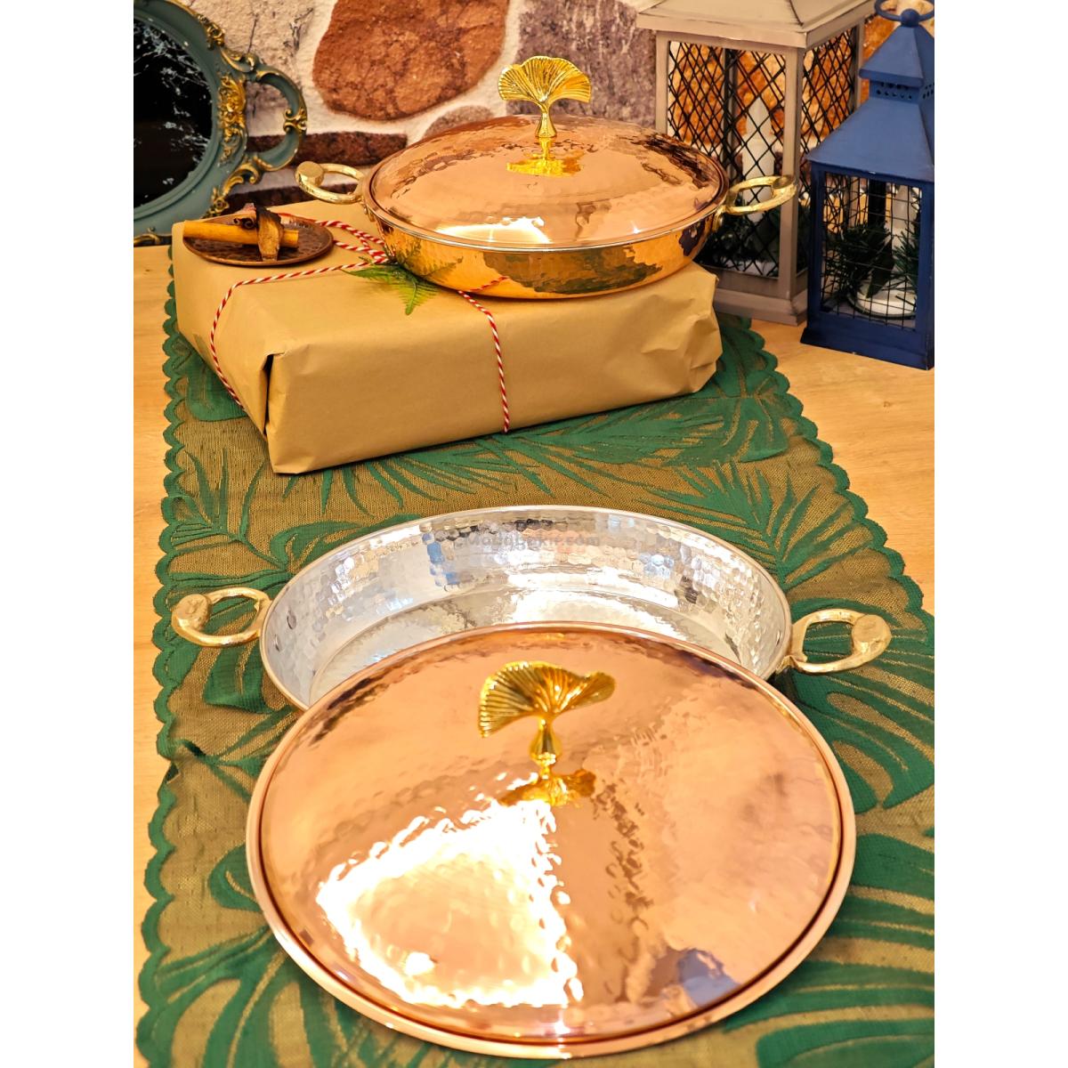 Bakır Kapaklı Sahan 22 cm - Görsel 4