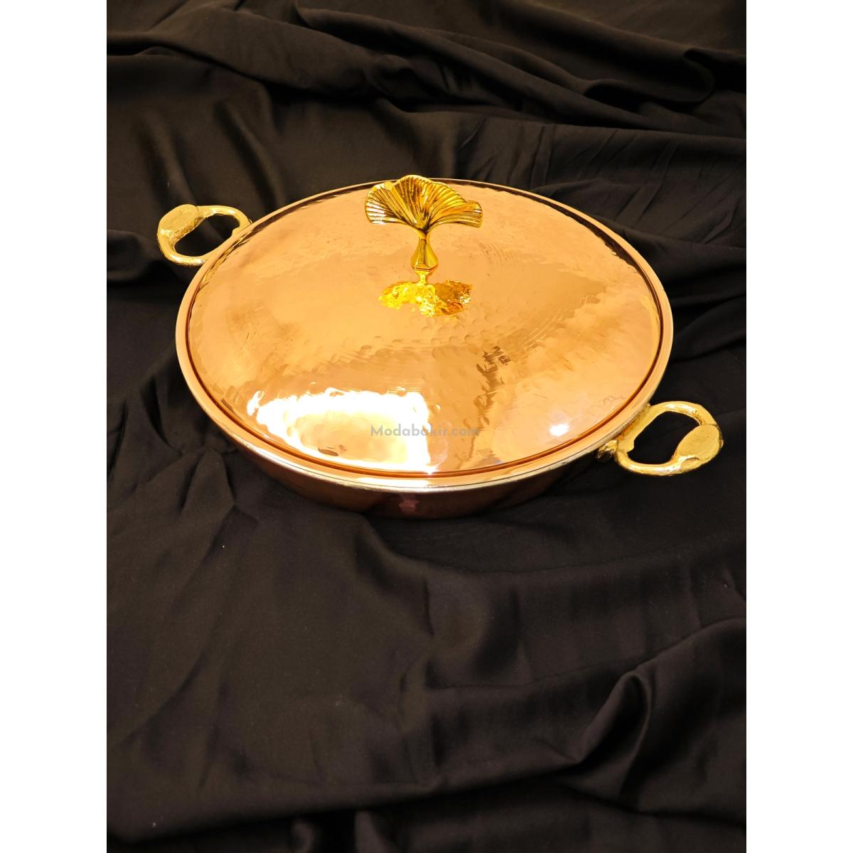 Bakır Kapaklı Sahan 22 cm - Görsel 5