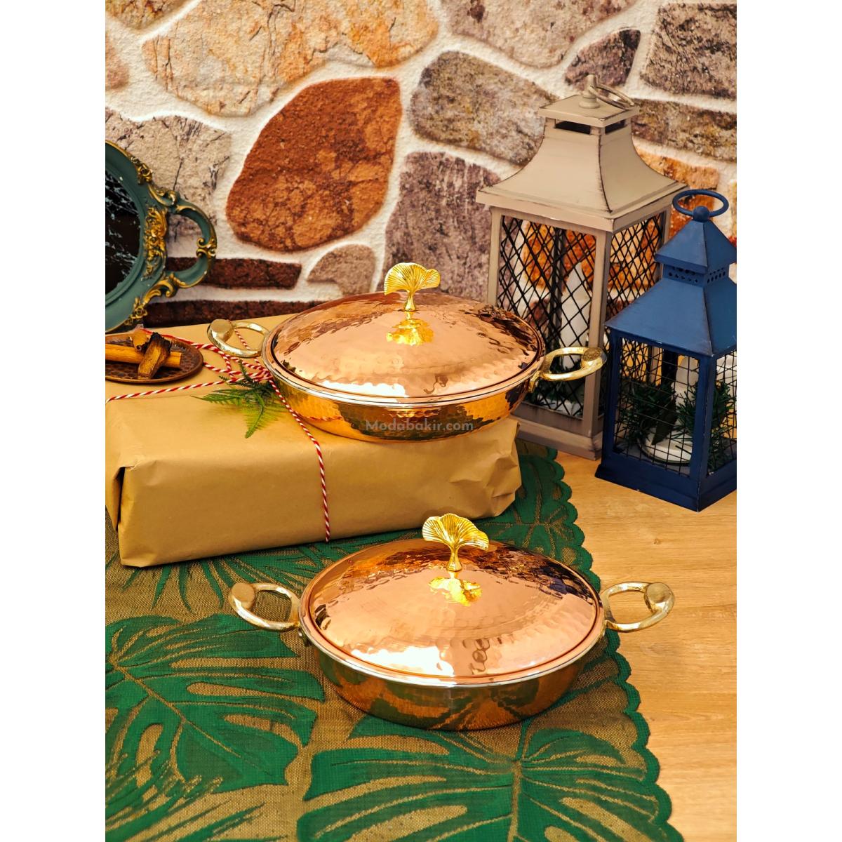 Bakır Kapaklı Sahan 24 cm - Görsel 3