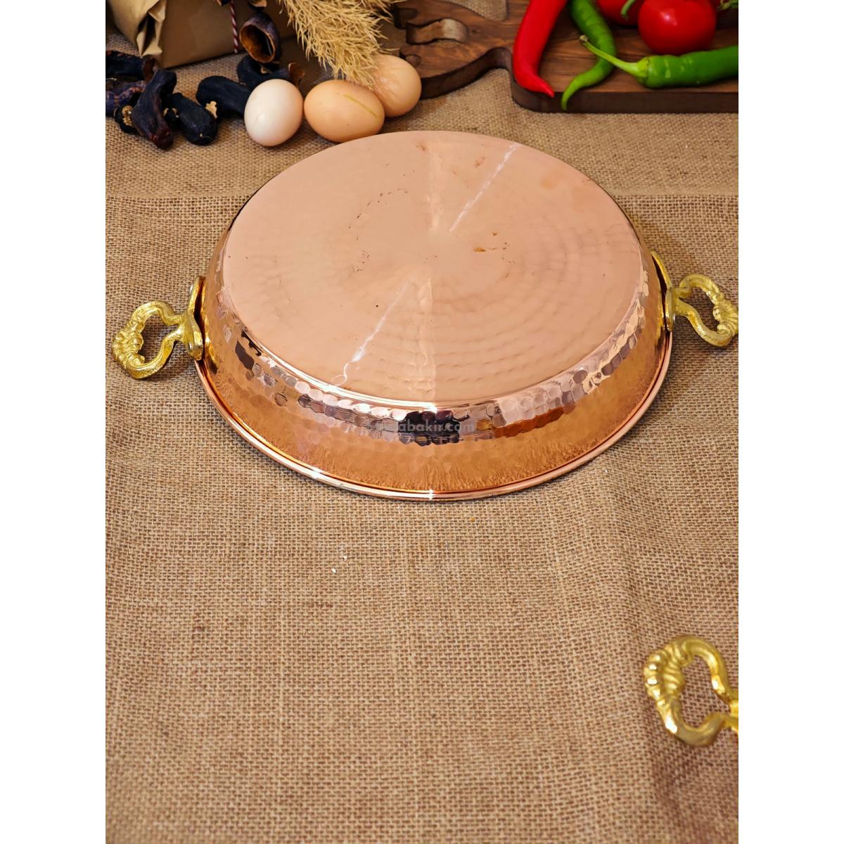 Kapaklı Bakır Tava 27 cm - Görsel 5