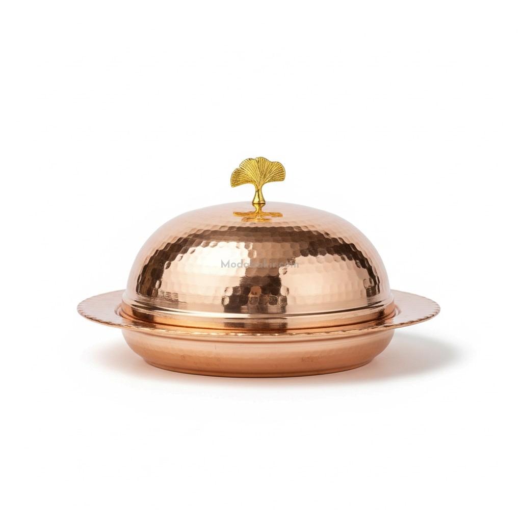 Bakır Kapaklı Sunumluk 27 Cm - Görsel 1