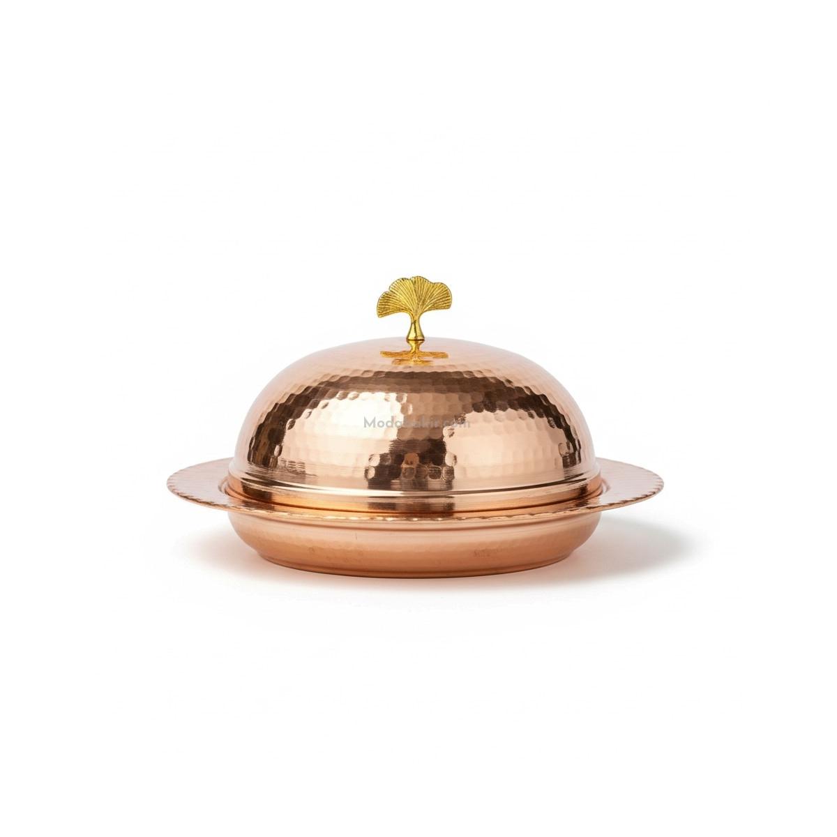 Bakır Kapaklı Sunumluk 27 Cm - Görsel 2