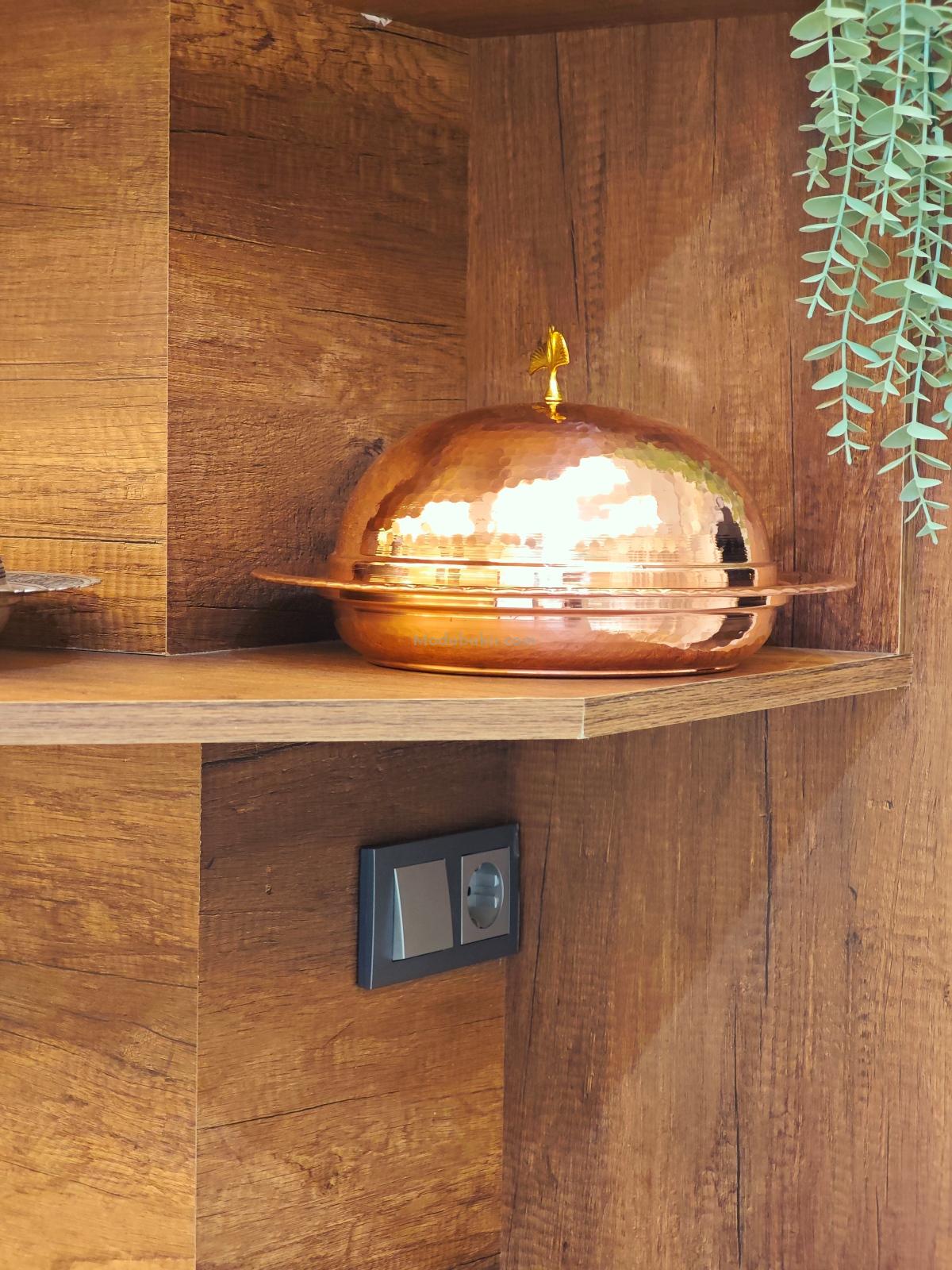 Bakır Kapaklı Sunumluk 27 Cm - Görsel 6