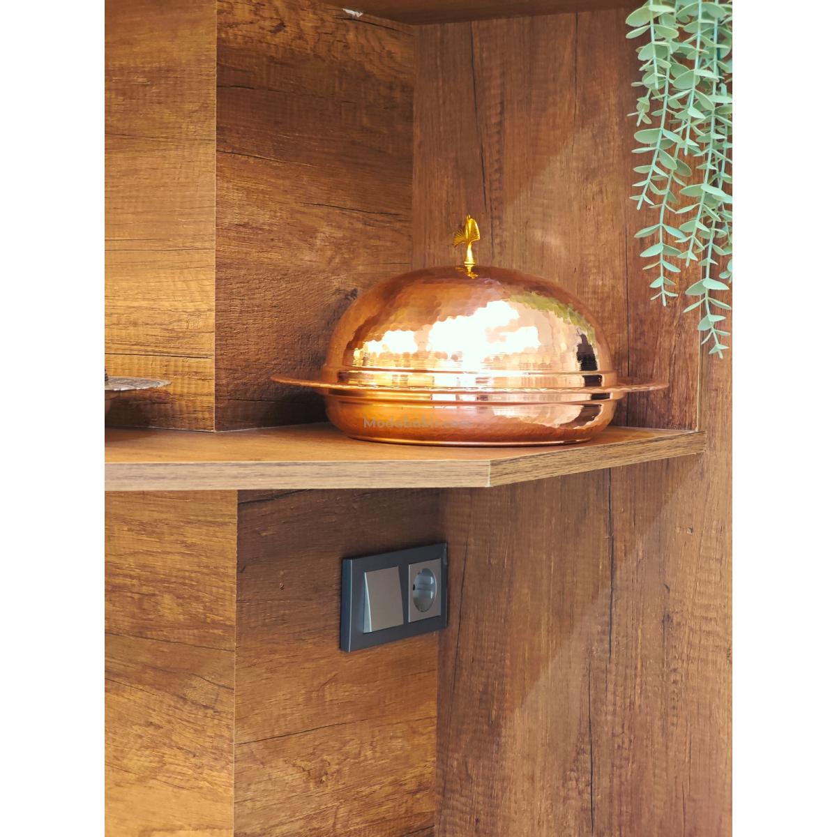 Bakır Kapaklı Sunumluk 27 Cm - Görsel 6