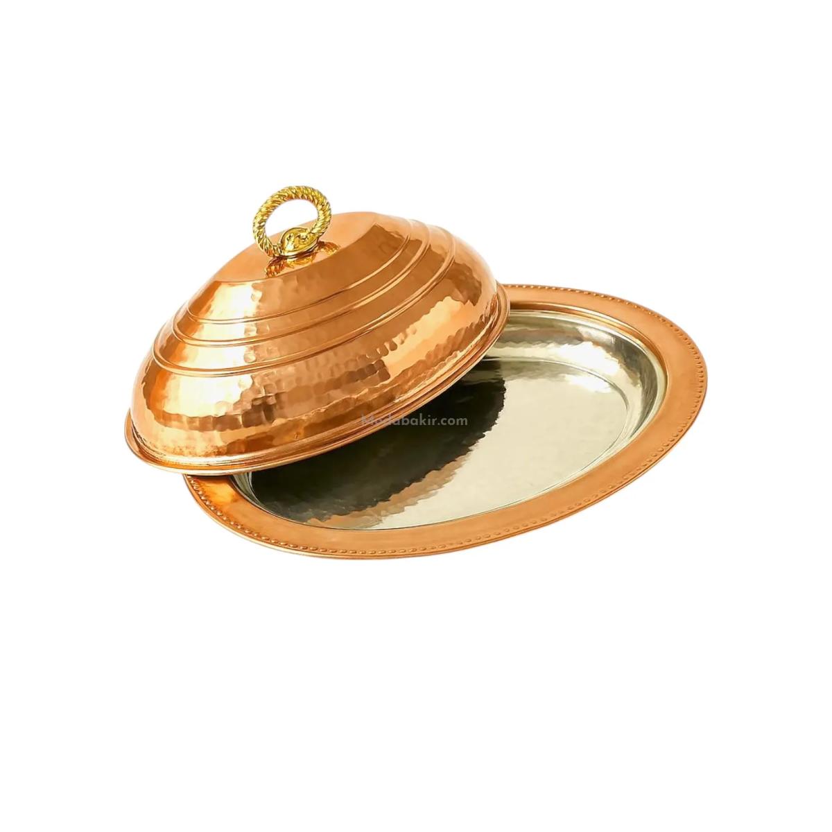 Bakır Kayık Sahan 25 Cm - Görsel 2