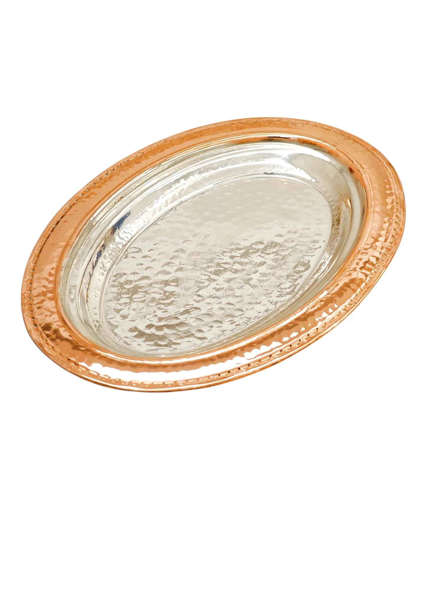 Bakır Kayık Tabak 30 cm - Görsel 1