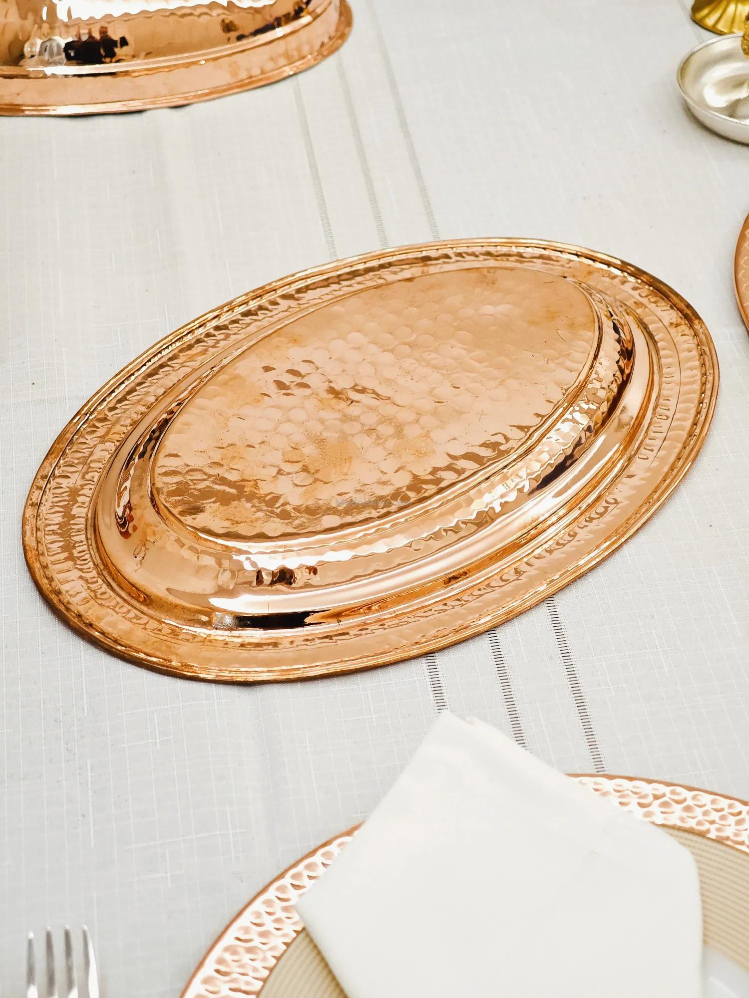 Bakır Kayık Tabak 30 cm - Görsel 3