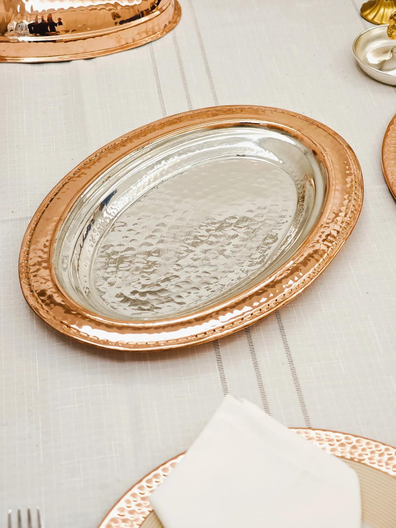 Bakır Kayık Tabak 30 cm - Görsel 5