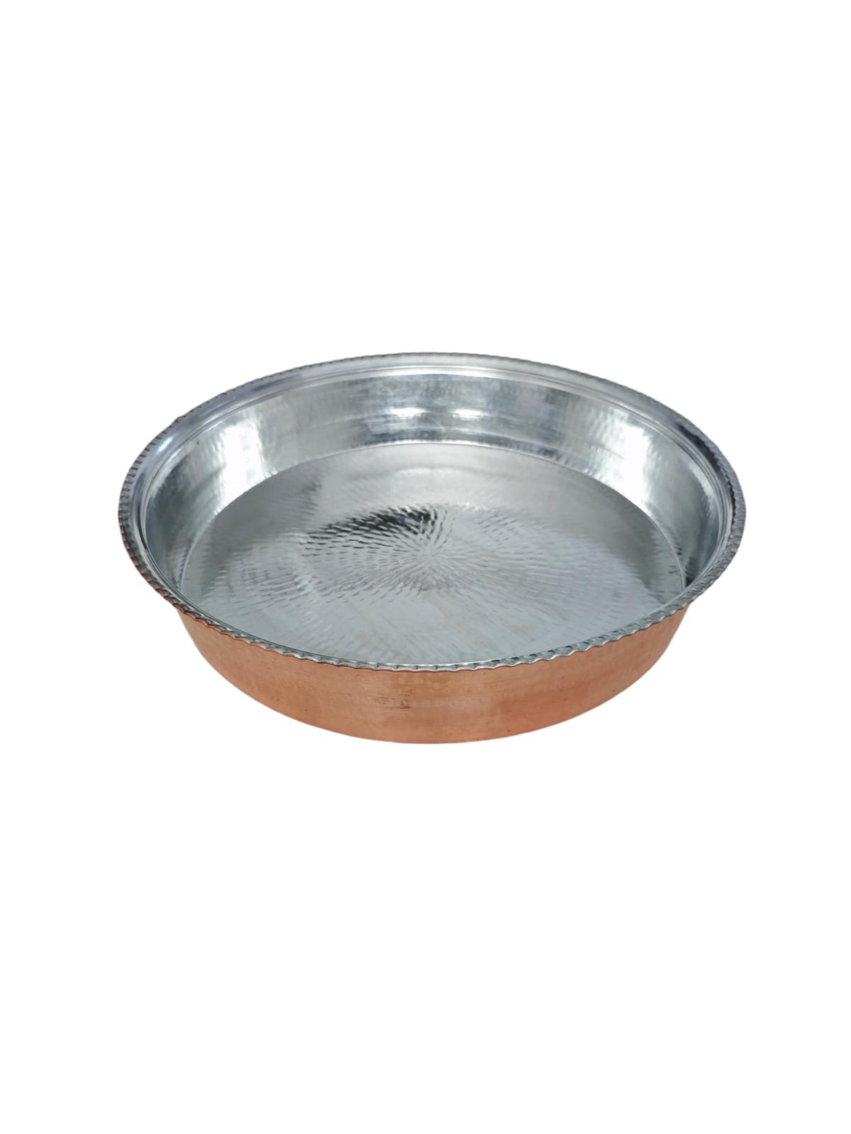 Bakır Çiğ Köfte Leğeni 35 Cm - Görsel 1