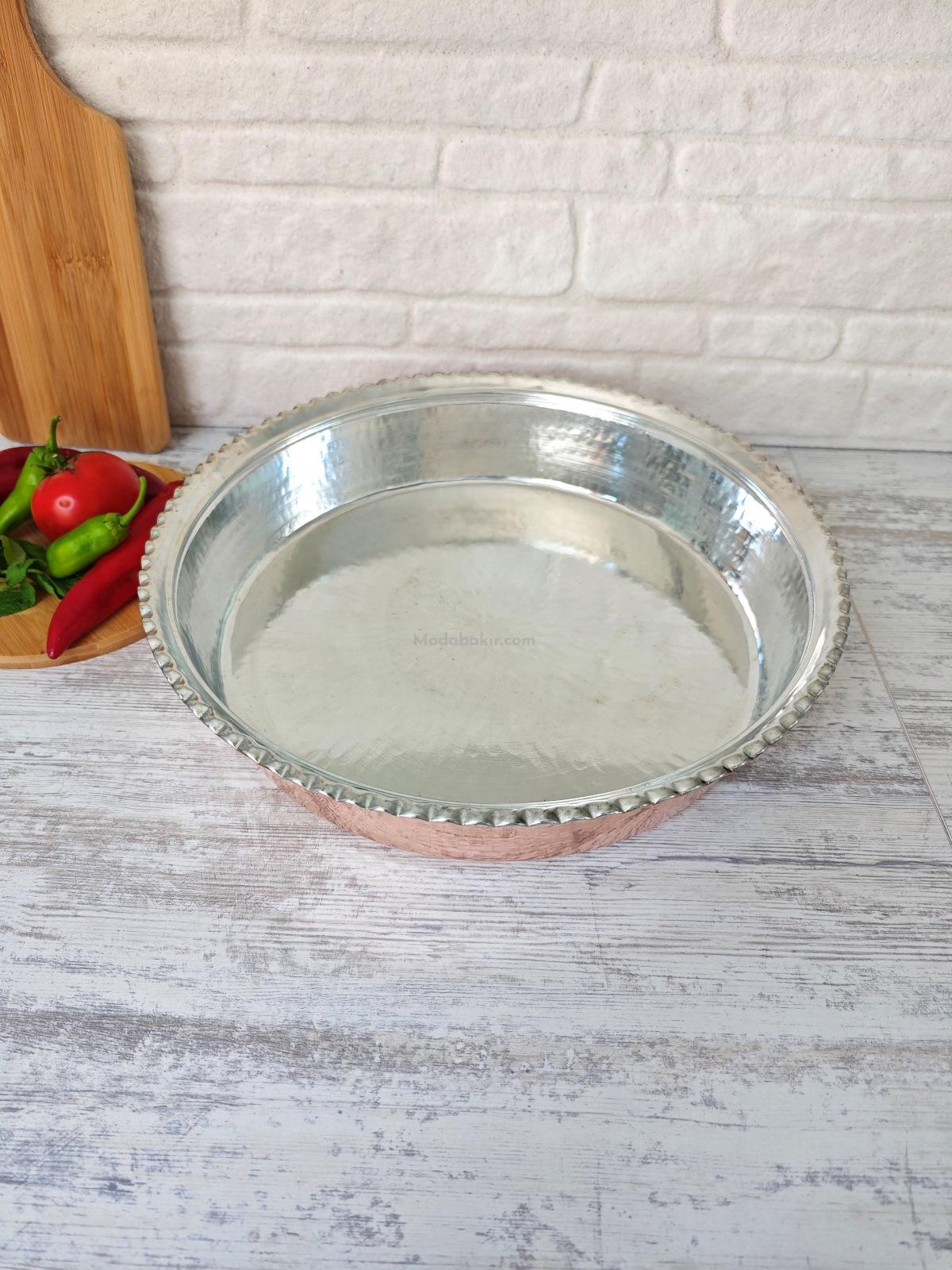 Bakır Köfte Salça Leğeni 35 Cm - Görsel 2