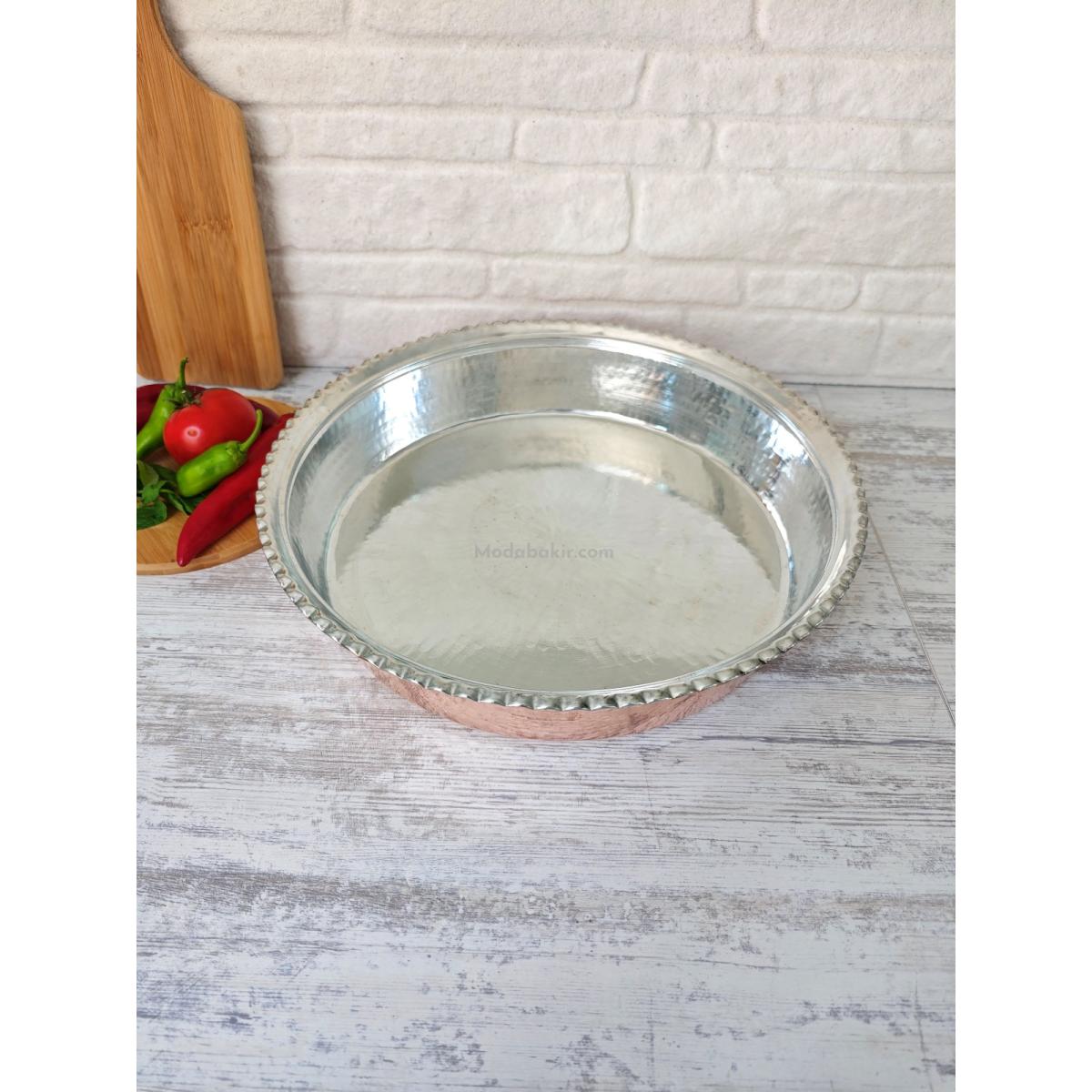 Bakır Köfte Salça Leğeni 35 Cm - Görsel 2