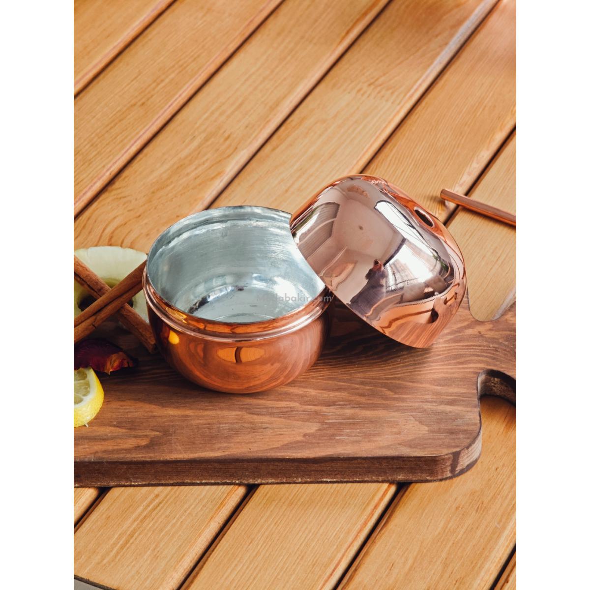 Bakır Kokteyl Bardağı Pipetli - Görsel 3