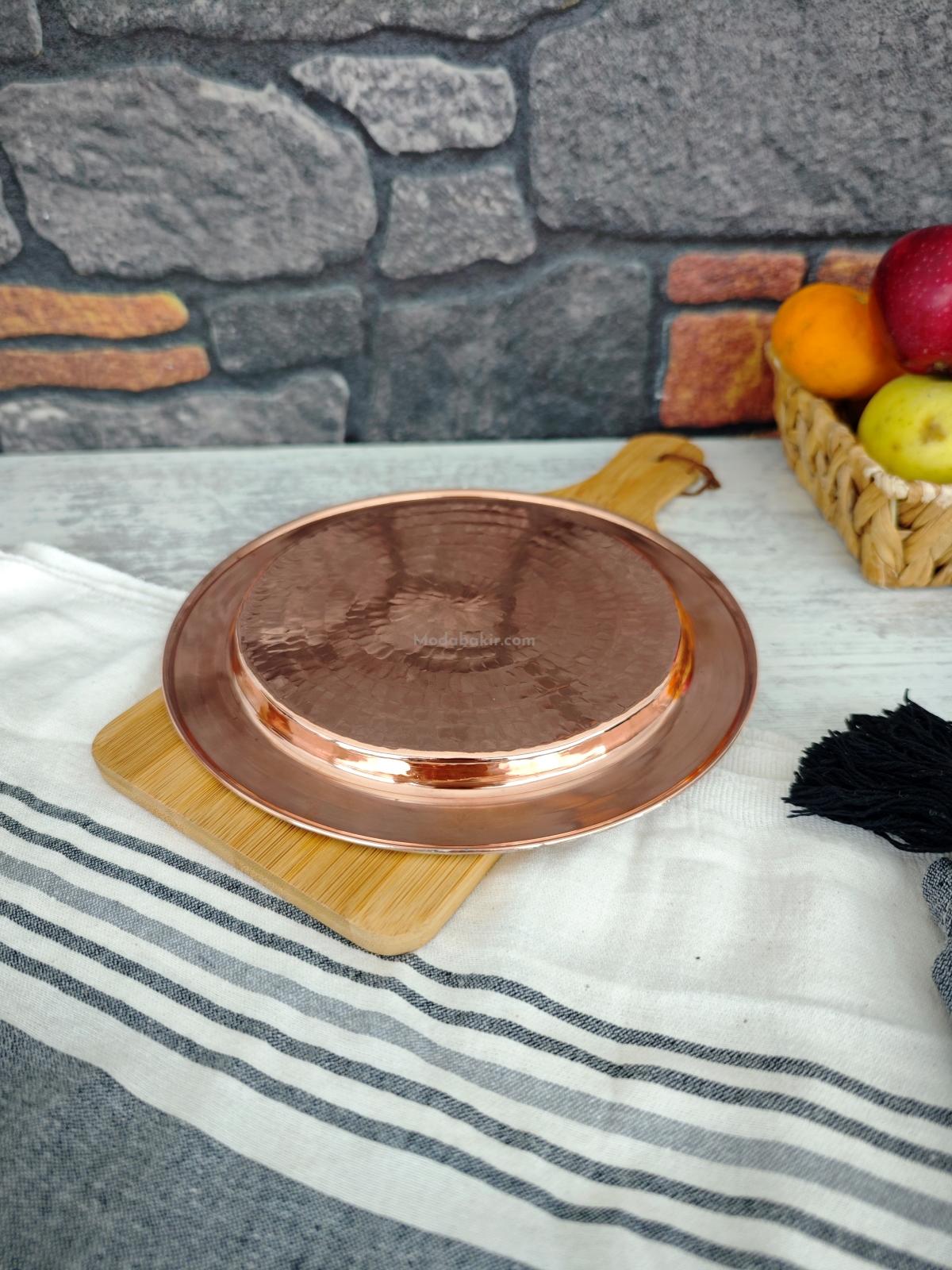 Bakır Künefe Tepsi 22 Cm - Görsel 4