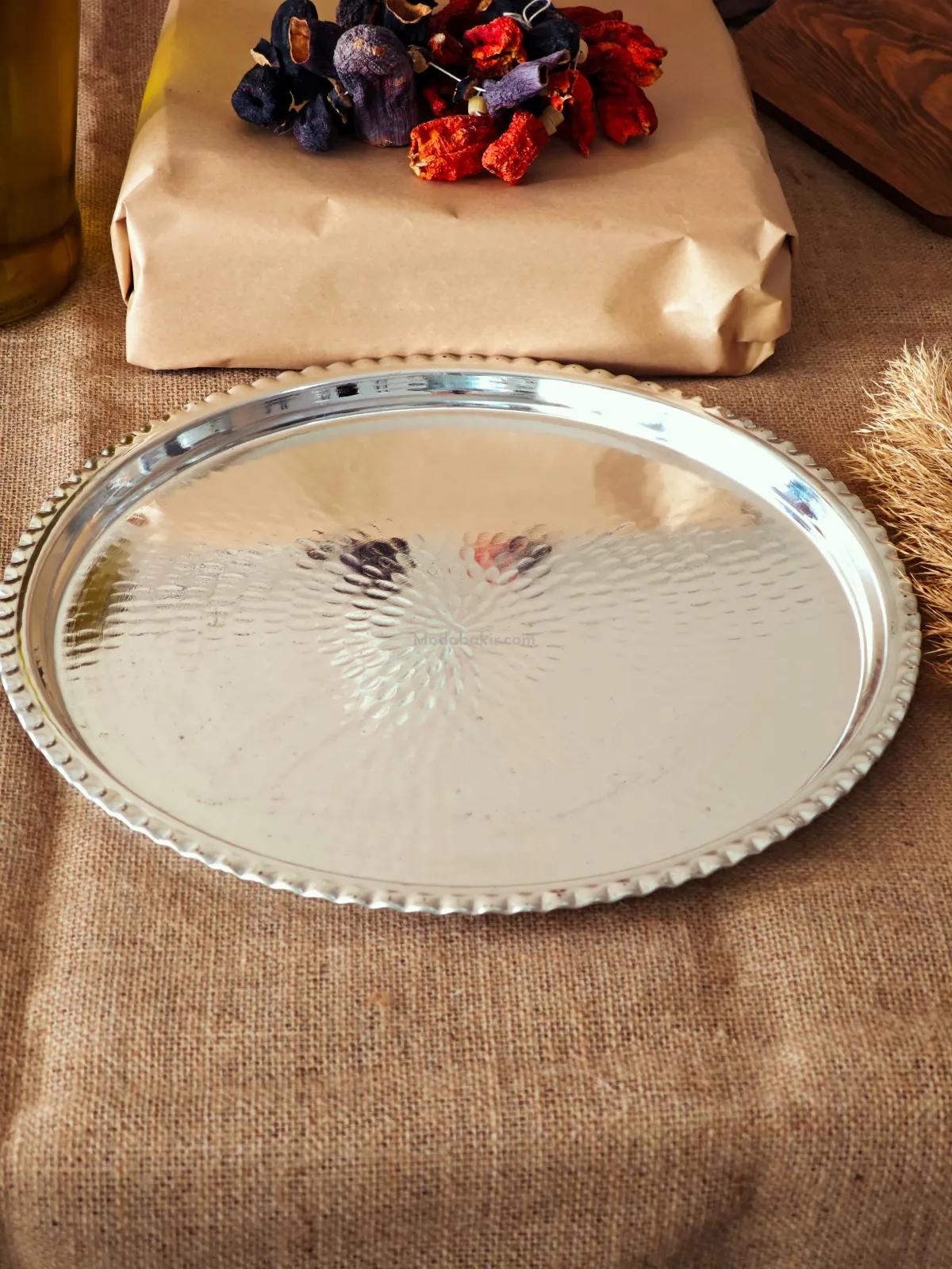 Bakır Künefe ve Fırın Tepsi 35 Cm - Görsel 4