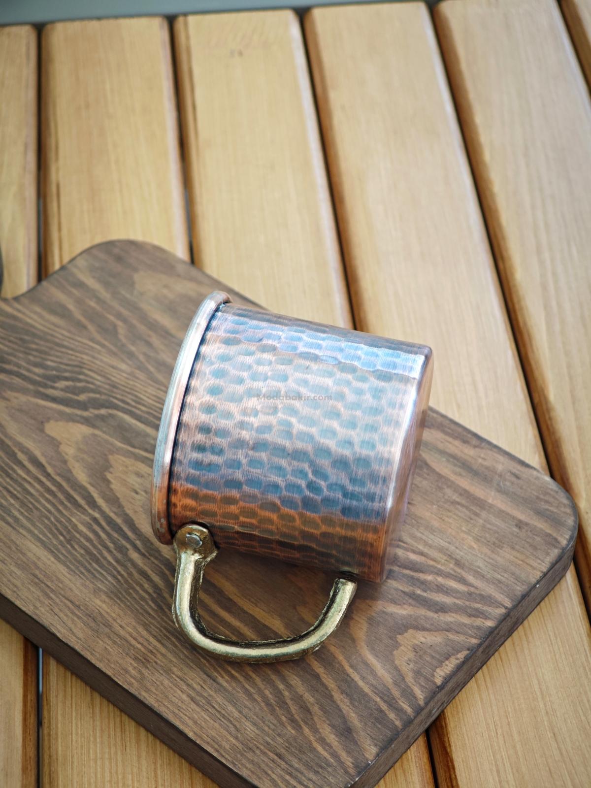 Bakır Kupa Bardak 330 ml Oksit - Görsel 3