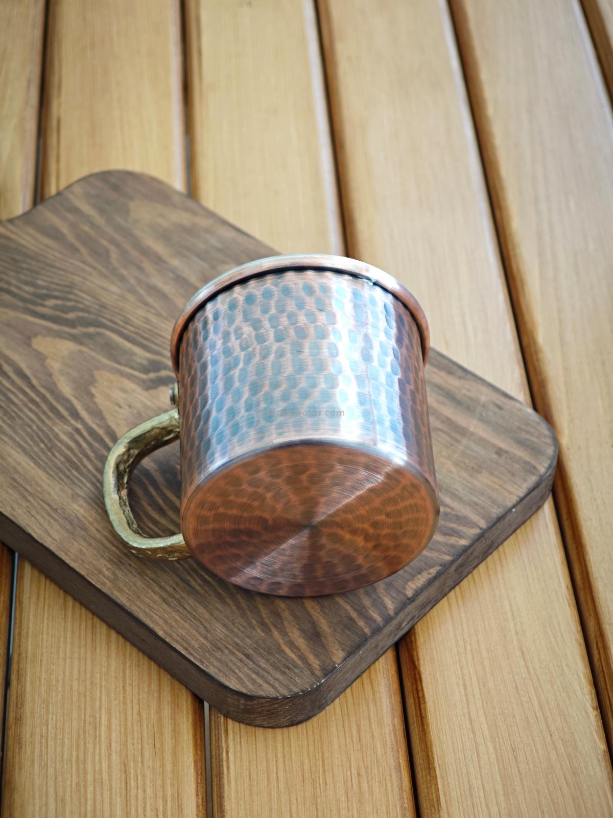 Bakır Kupa Bardak 330 ml Oksit - Görsel 4