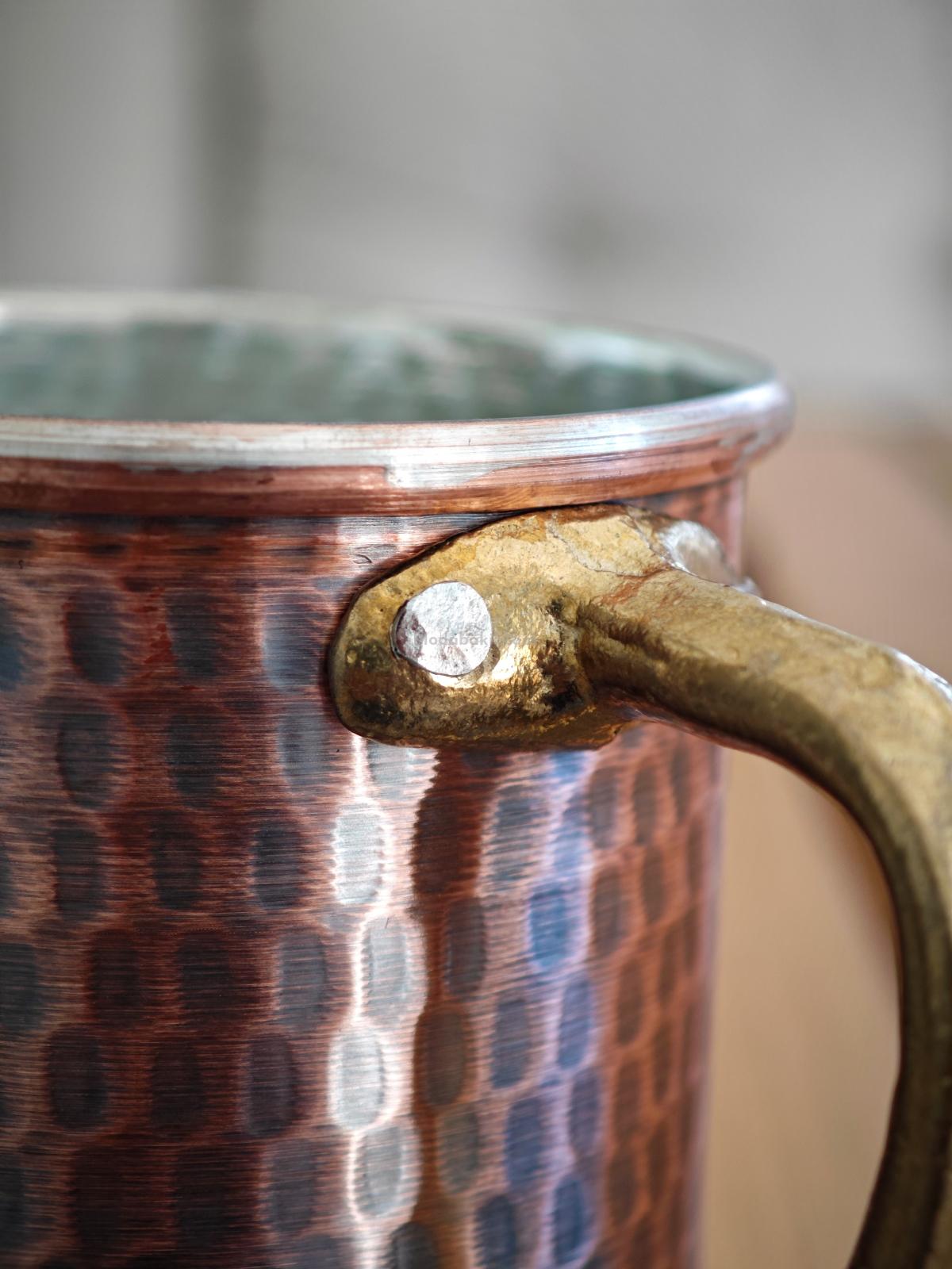 Bakır Kupa Bardak 330 ml Oksit - Görsel 5