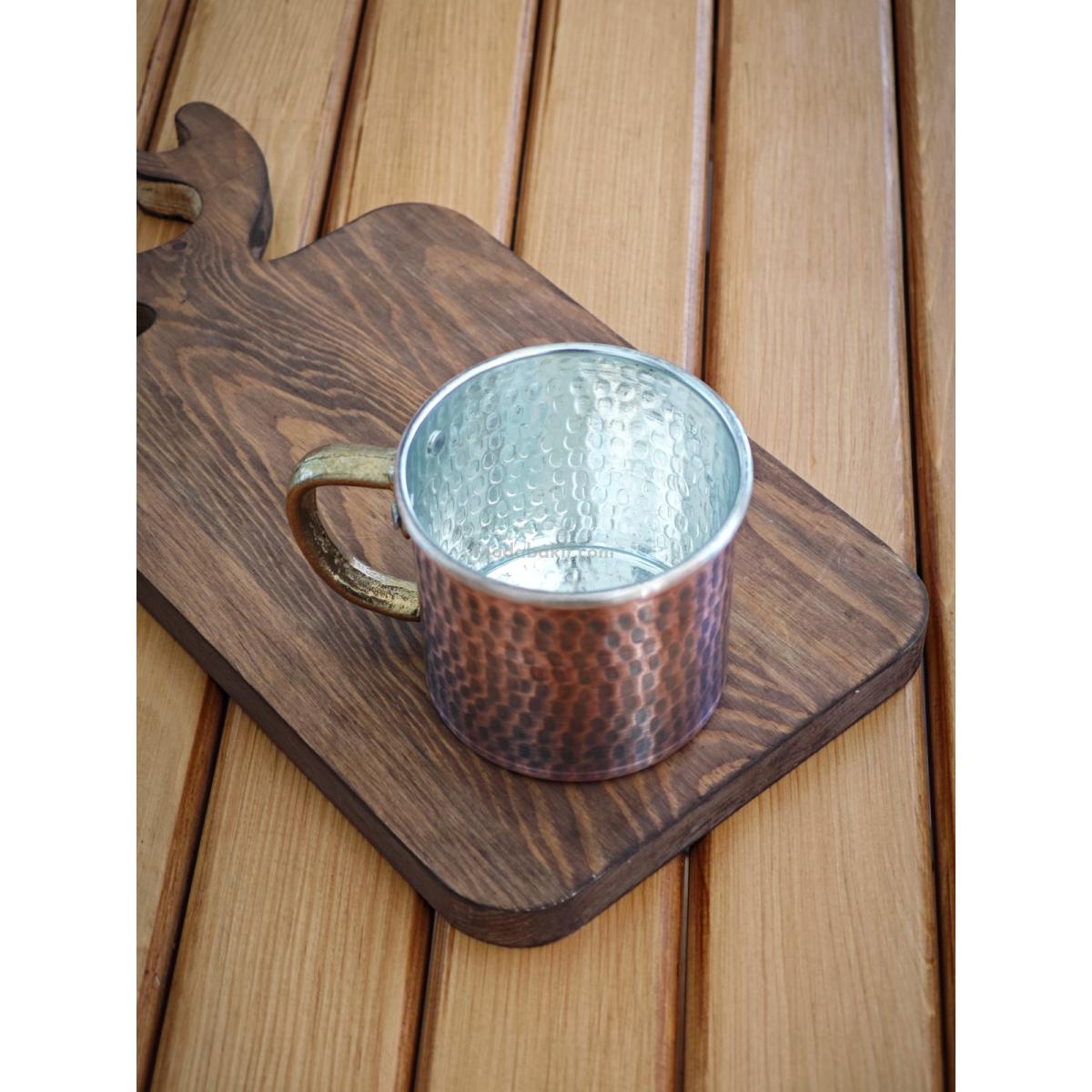 Bakır Kupa Bardak 330 ml Oksit - Görsel 6