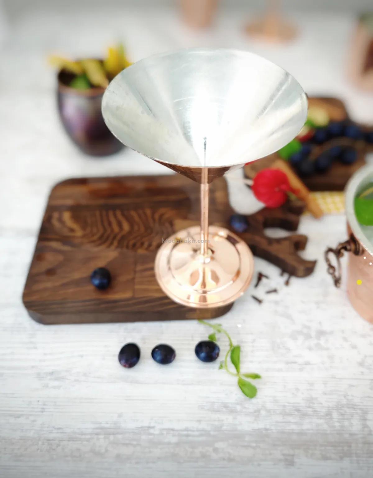 Bakır Martini Bardak - Görsel 2