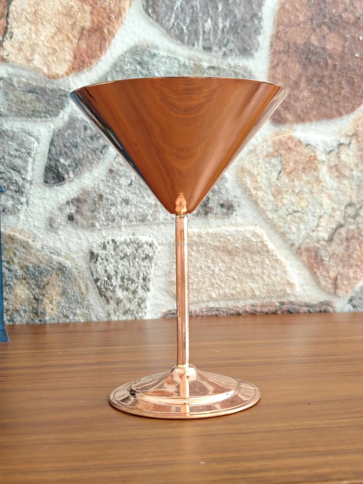 Bakır Martini Bardak - Görsel 3