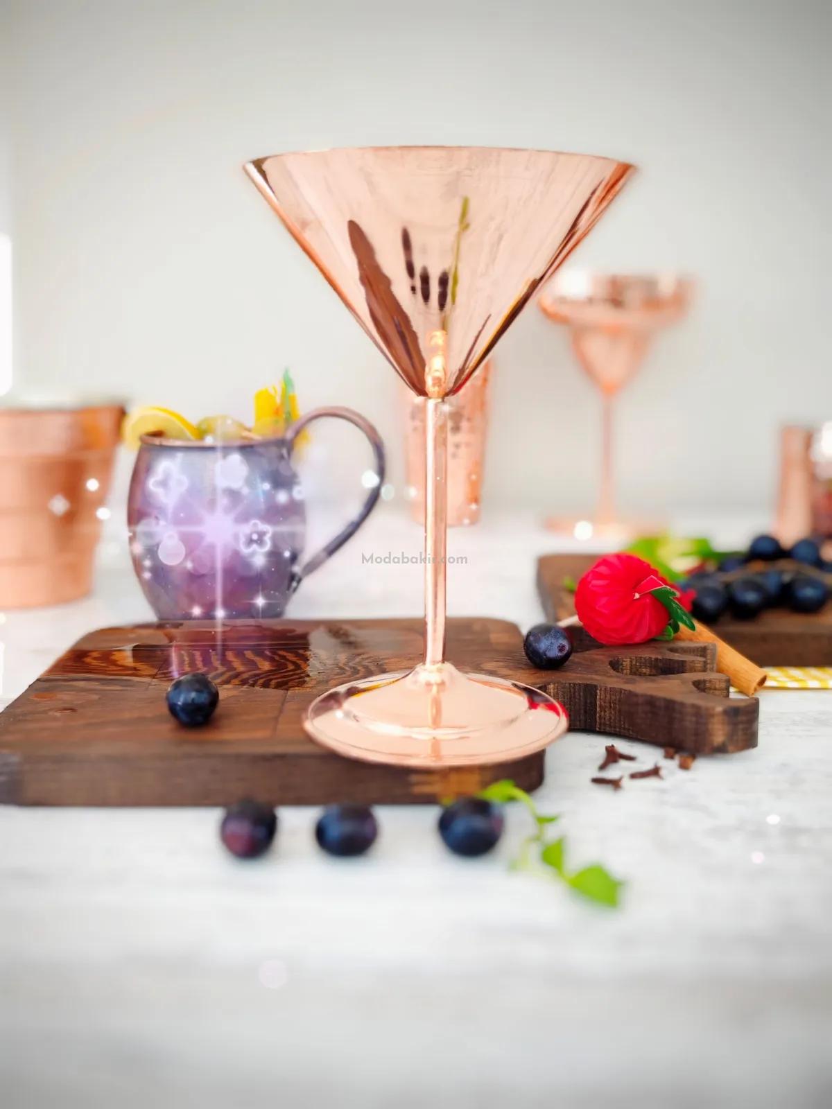 Bakır Martini Bardak - Görsel 4