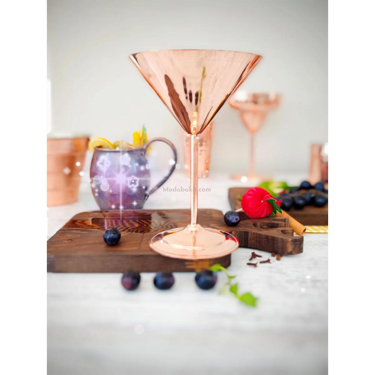 Bakır Martini Bardak - Görsel 4