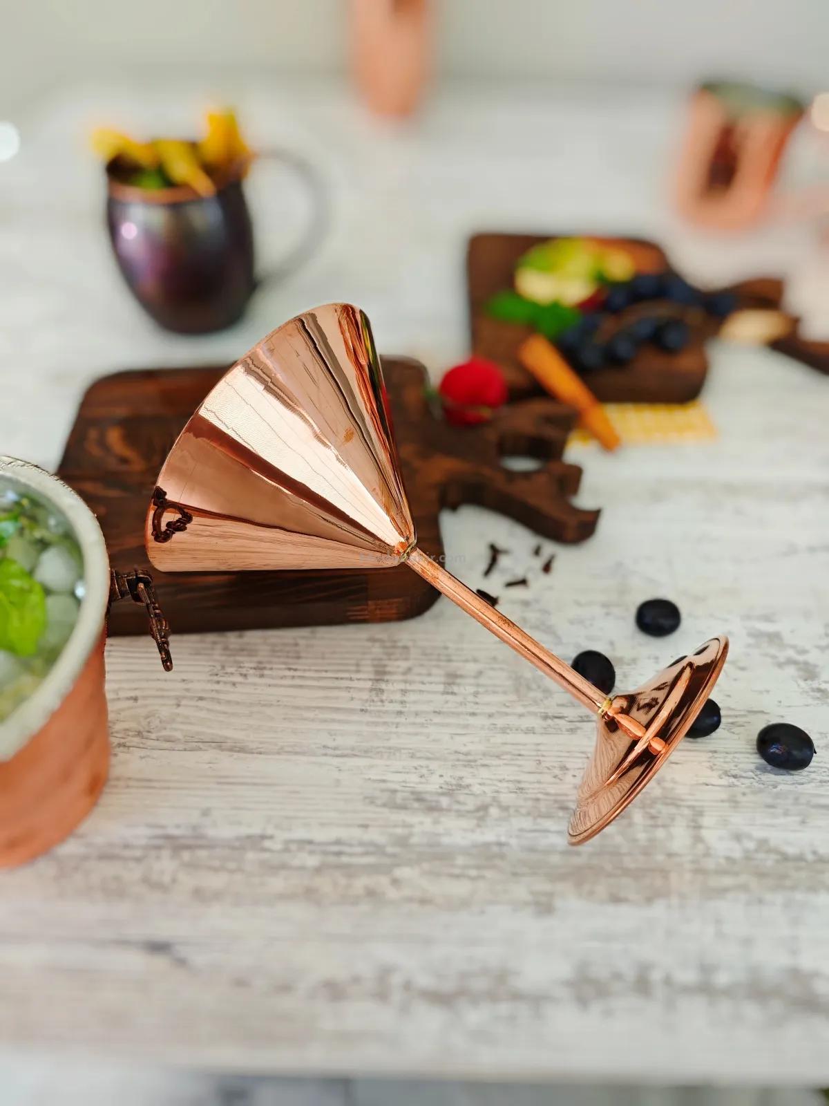 Bakır Martini Bardak - Görsel 5