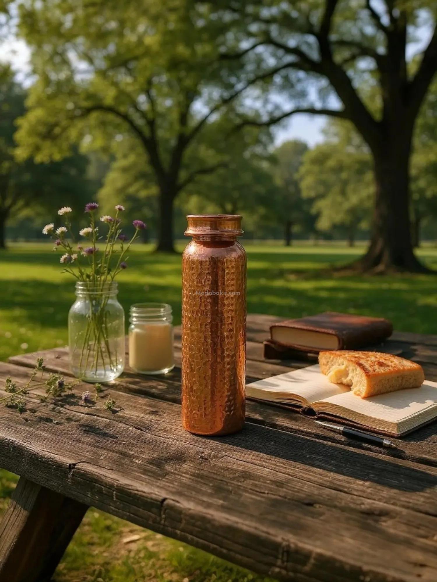 Bakır Matara,Bakır Su Matarası - Görsel 5