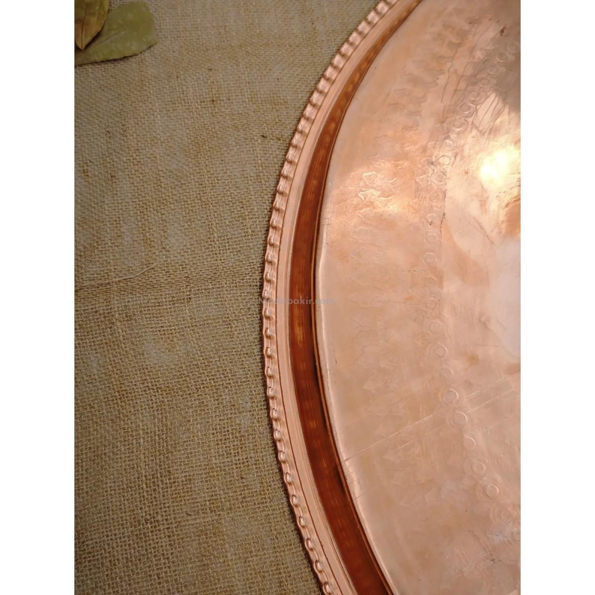 Bakır Nakışlı Sini 80 Cm - Görsel 4