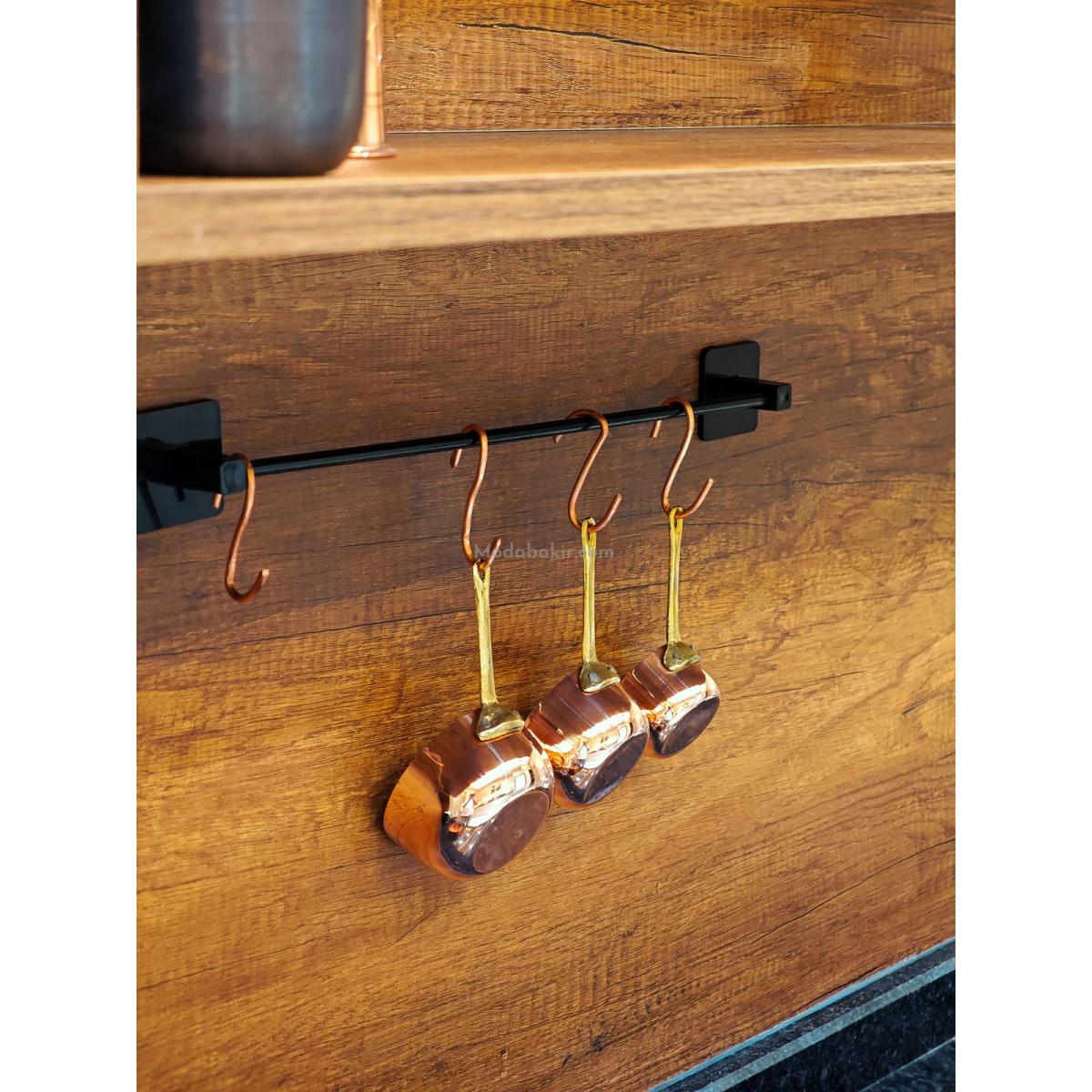 Bakır Ölçü Kabı Seti,Sos Tavası - Görsel 5