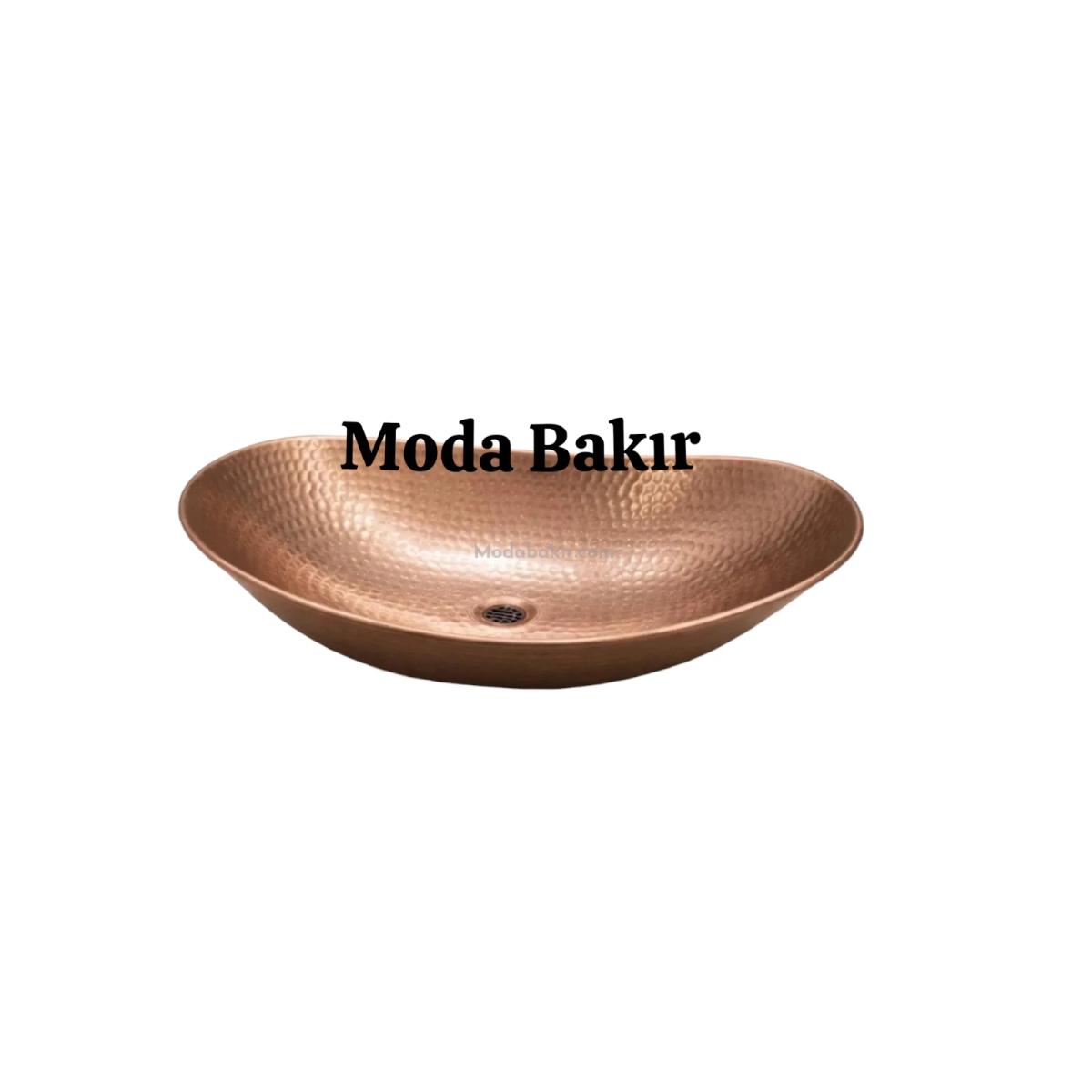 Bakır Oval lavabo - Görsel 1