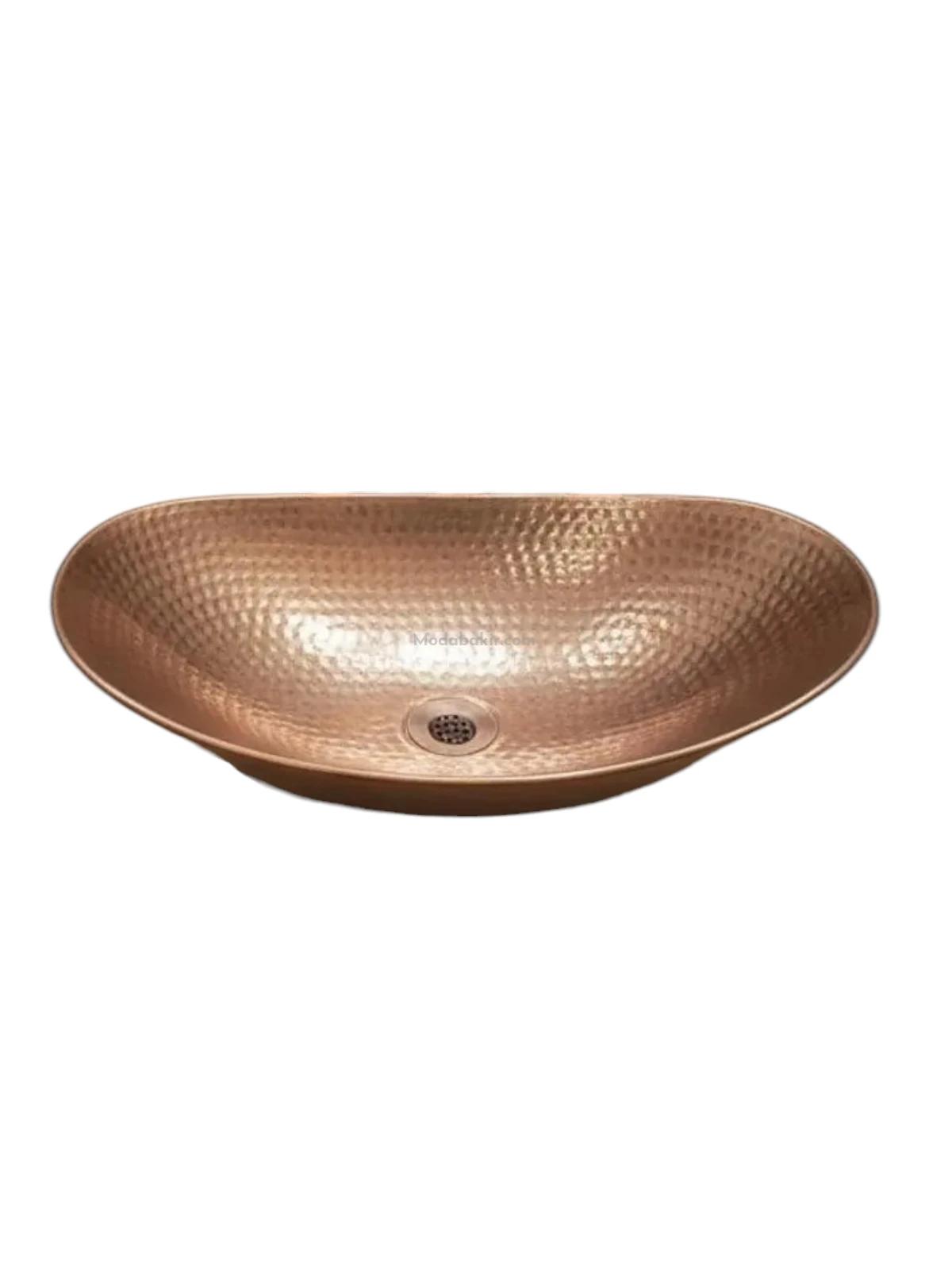 Bakır Oval lavabo - Görsel 2