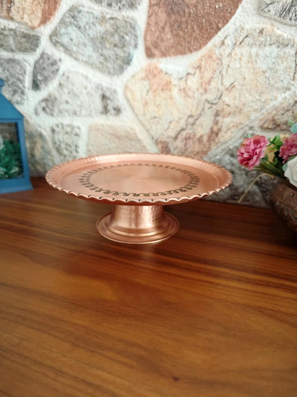 Bakır Pasta Standı 27 cm - Görsel 2