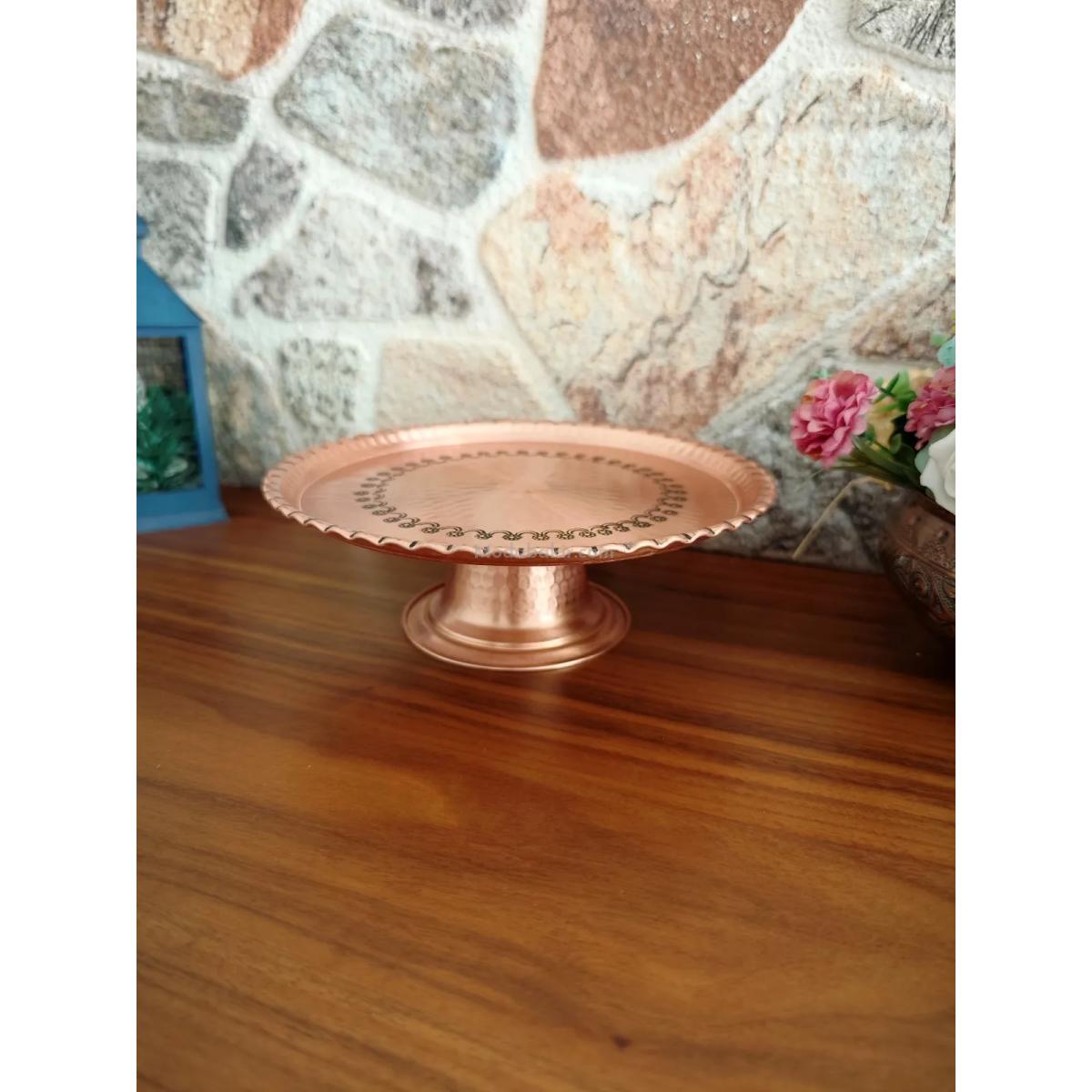 Bakır Pasta Standı 27 cm - Görsel 2