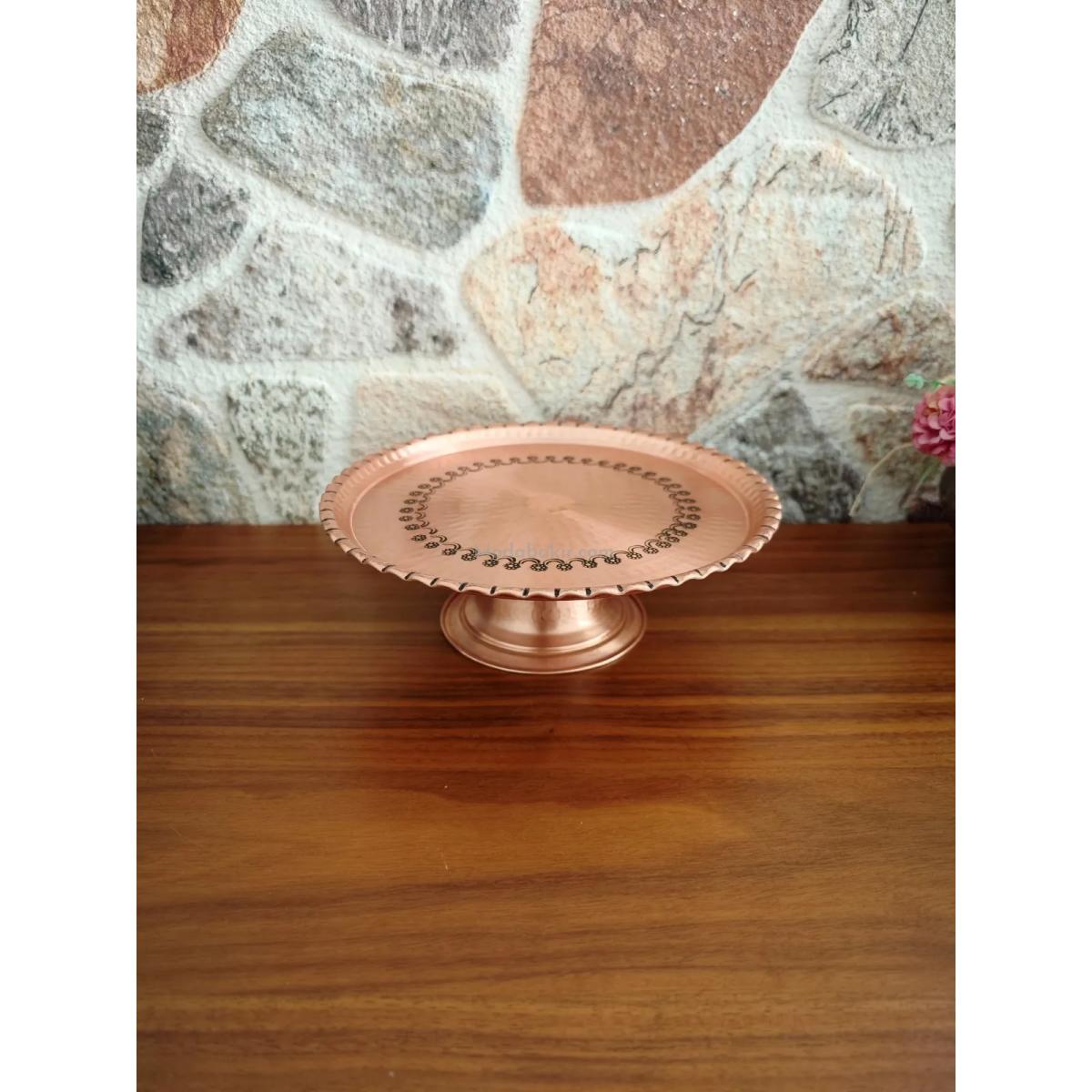 Bakır Pasta Standı 27 cm - Görsel 3